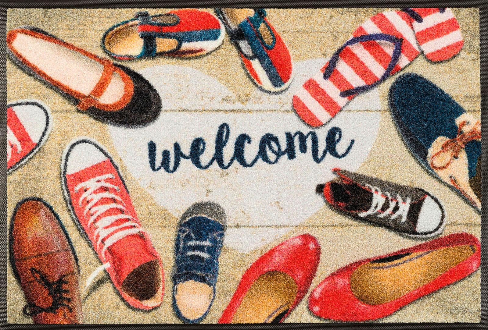 welcome«, Online »Shoes rutschhemmend mit Kleen-Tex rechteckig, kaufen by Schmutzfangmatte, Shop wash+dry OTTO Fußmatte im Spruch,