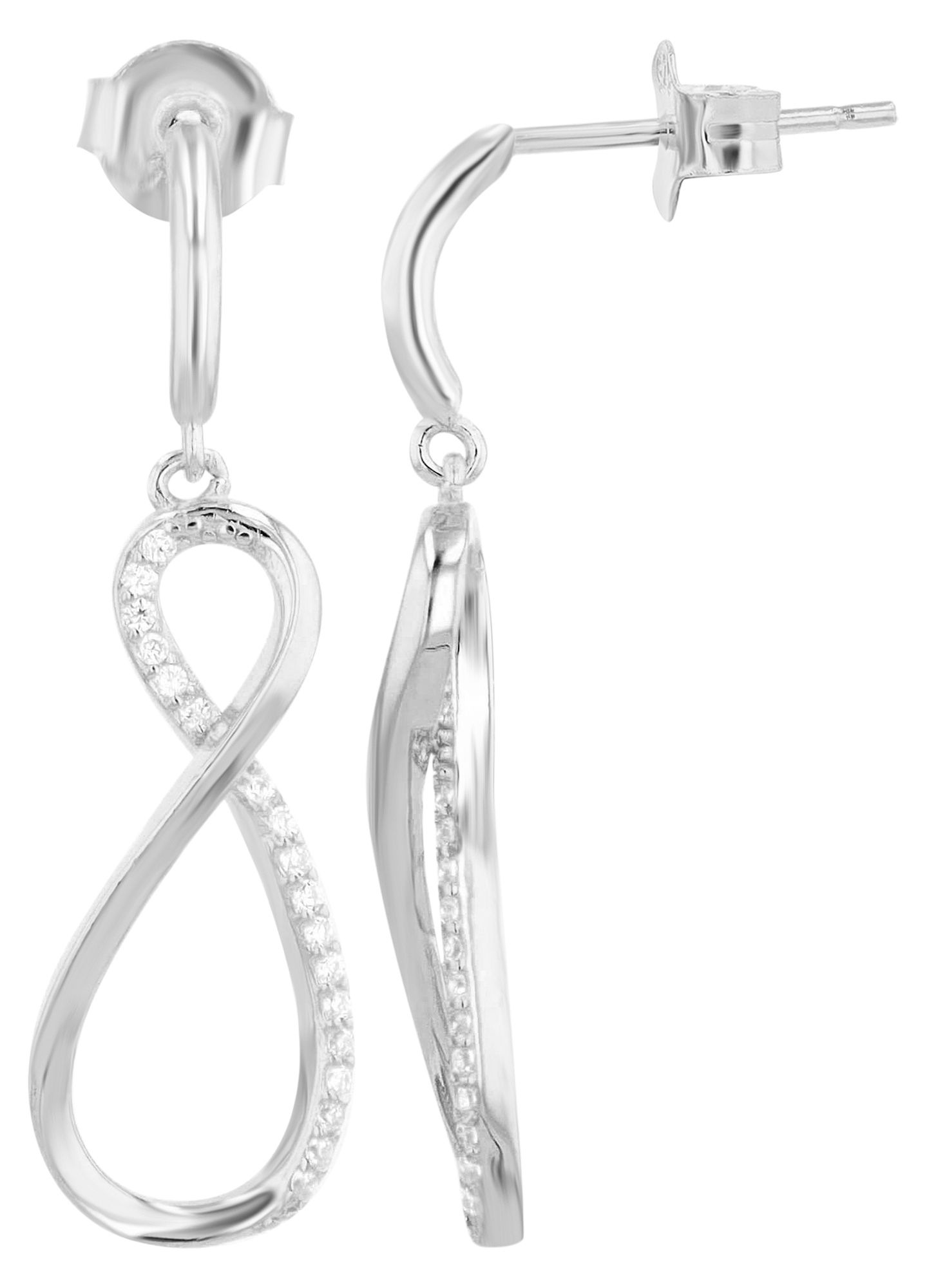 Adelia´s Kettenanhänger »Damen Anhänger ¿ Unendlichkeitszeichen Anhänger aus 925 Silber mit Zirkonia«