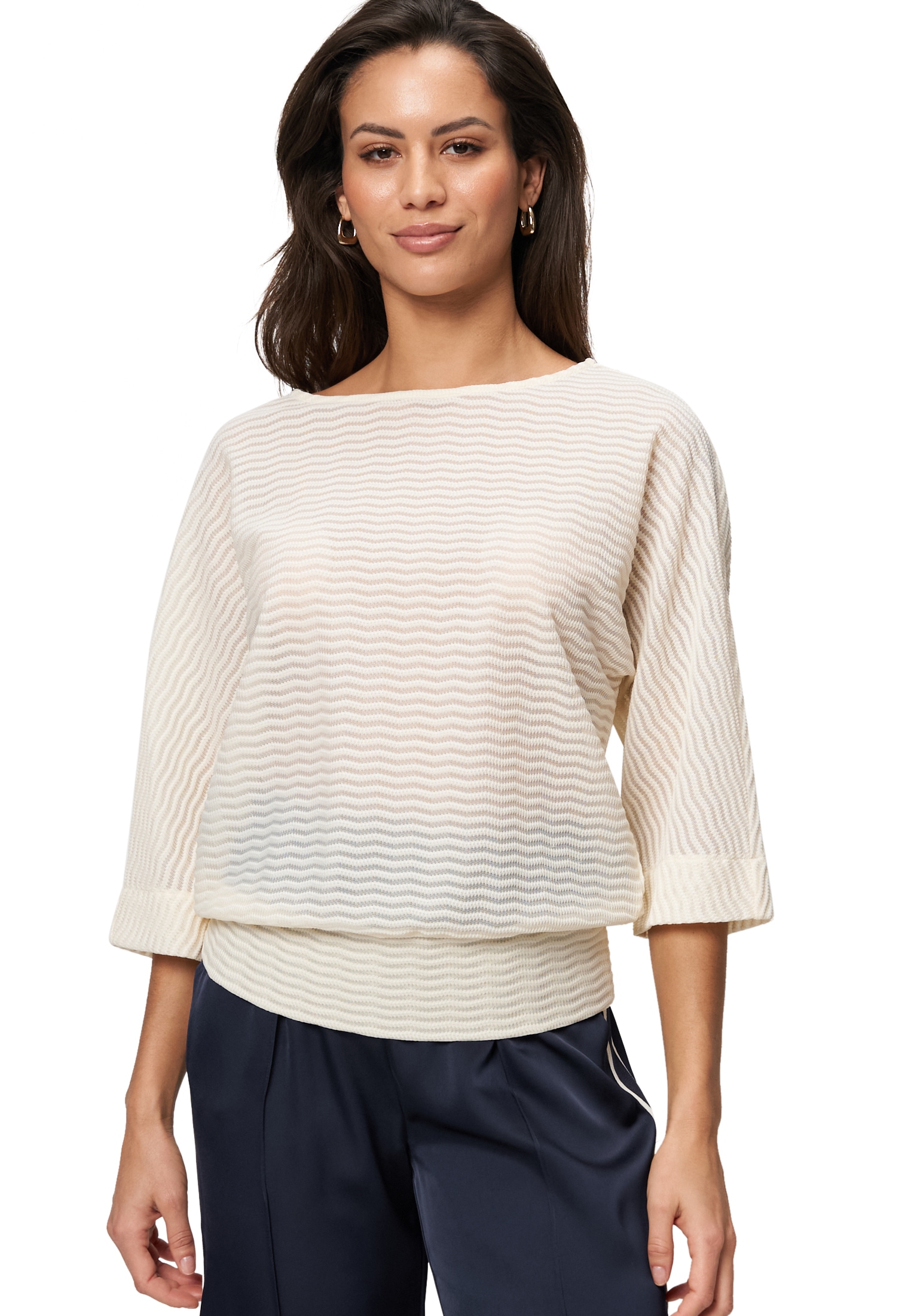 Zero Sweatshirt »Sweatshirt mit Strukturmuster«