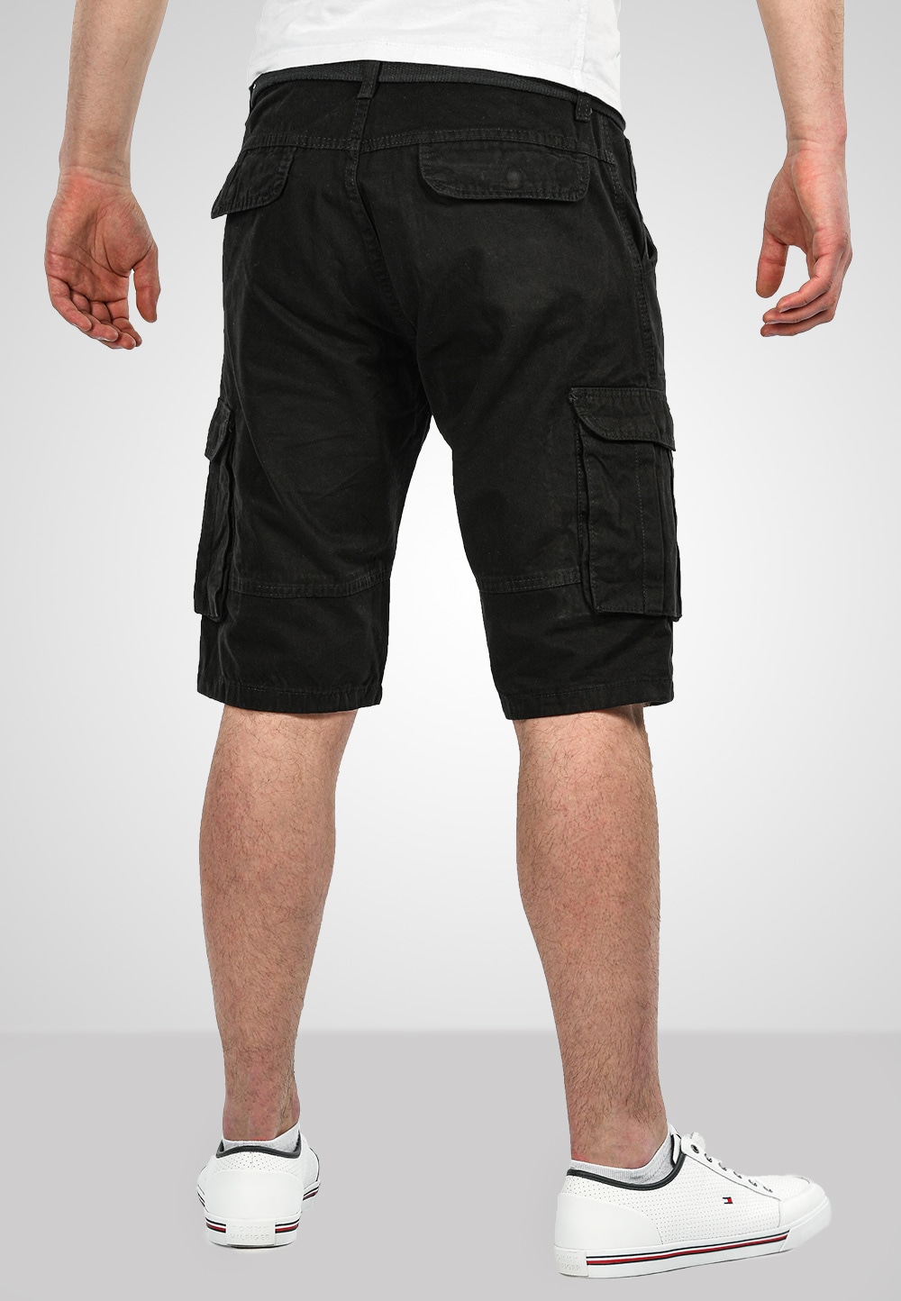 Alessandro Salvarini Cargoshorts »A. Salvarini Herren Designer Cargo Shorts Cargoshorts kurze Hose Gürtel AS037«