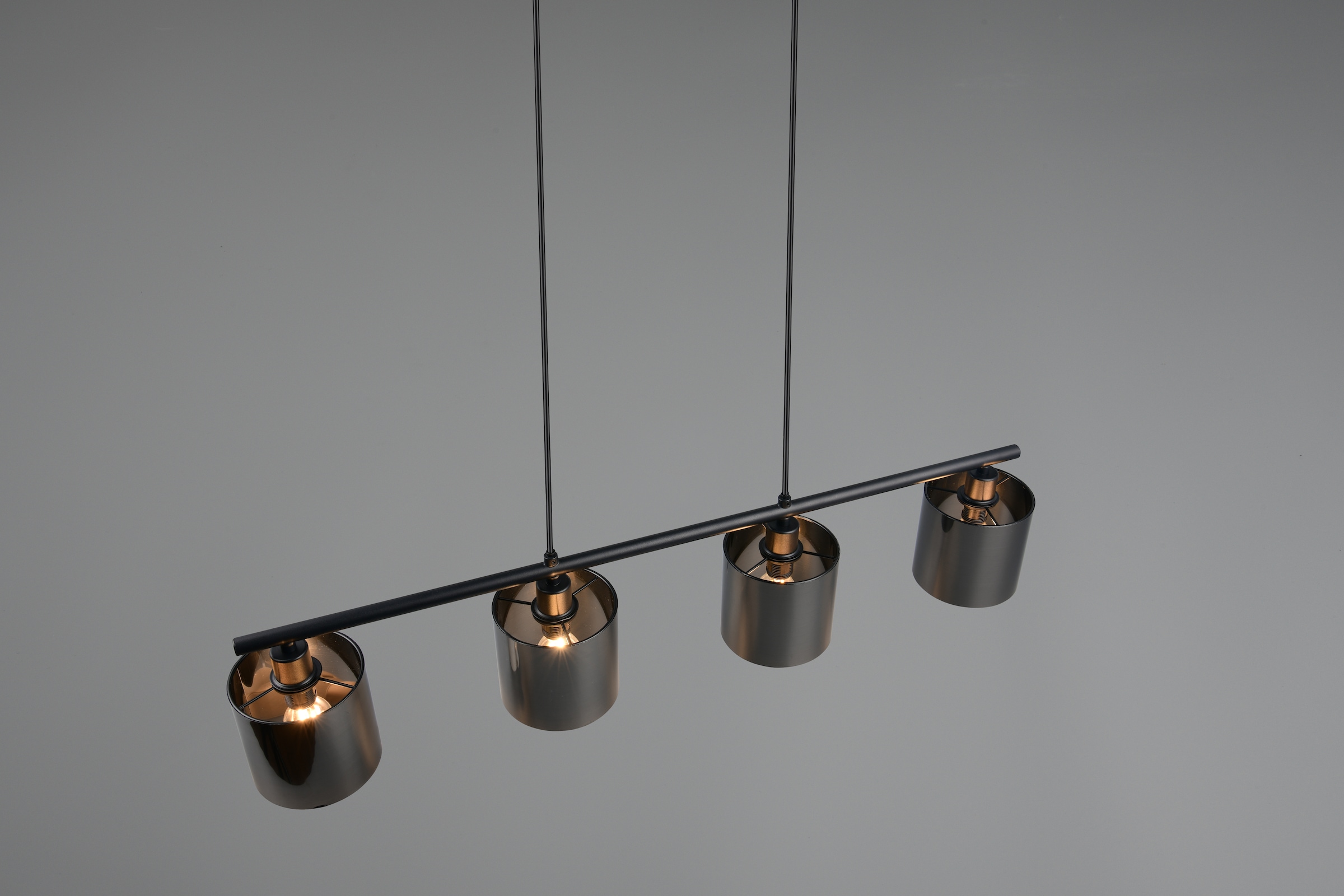 REALITY Leuchten Pendelleuchte »JASON, ohne Leuchtmittel Hängelampe Esstisch 4-flammig, 4xE14 max 10W« E14 1 Stk. warmweiß - kaltweiß höhenverstellbar max 150cm, mit semi-transparenten Kunststoff-Schirmen