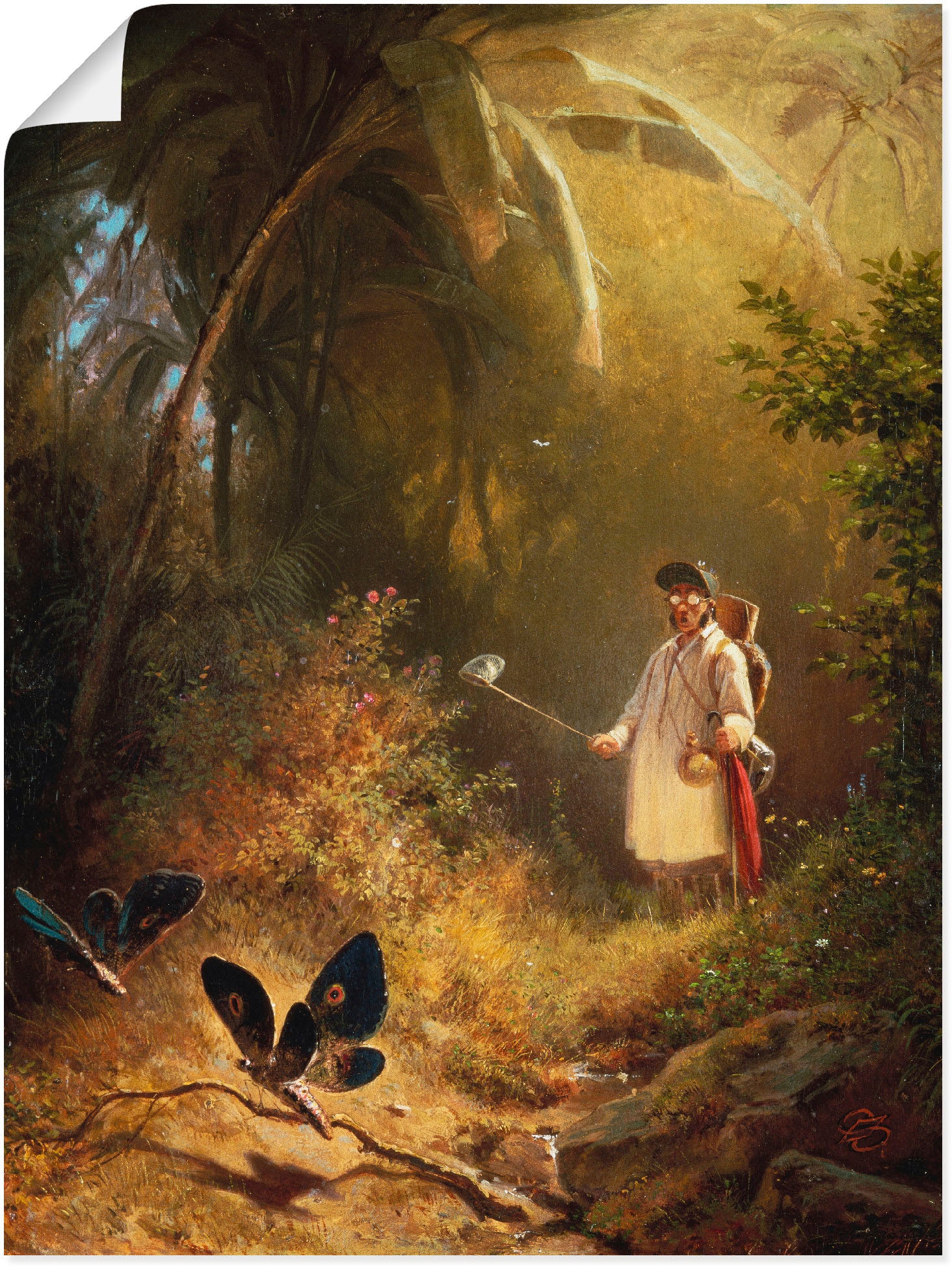 Artland Wandbild »Der Schmetterlingsfänger«, Mann, (1 St.), als Leinwandbild,  Wandaufkleber oder Poster in versch. Größen kaufen online bei OTTO