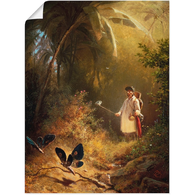 Artland Wandbild »Der Schmetterlingsfänger«, Mann, (1 St.), als Leinwandbild,  Wandaufkleber oder Poster in versch. Größen kaufen online bei OTTO