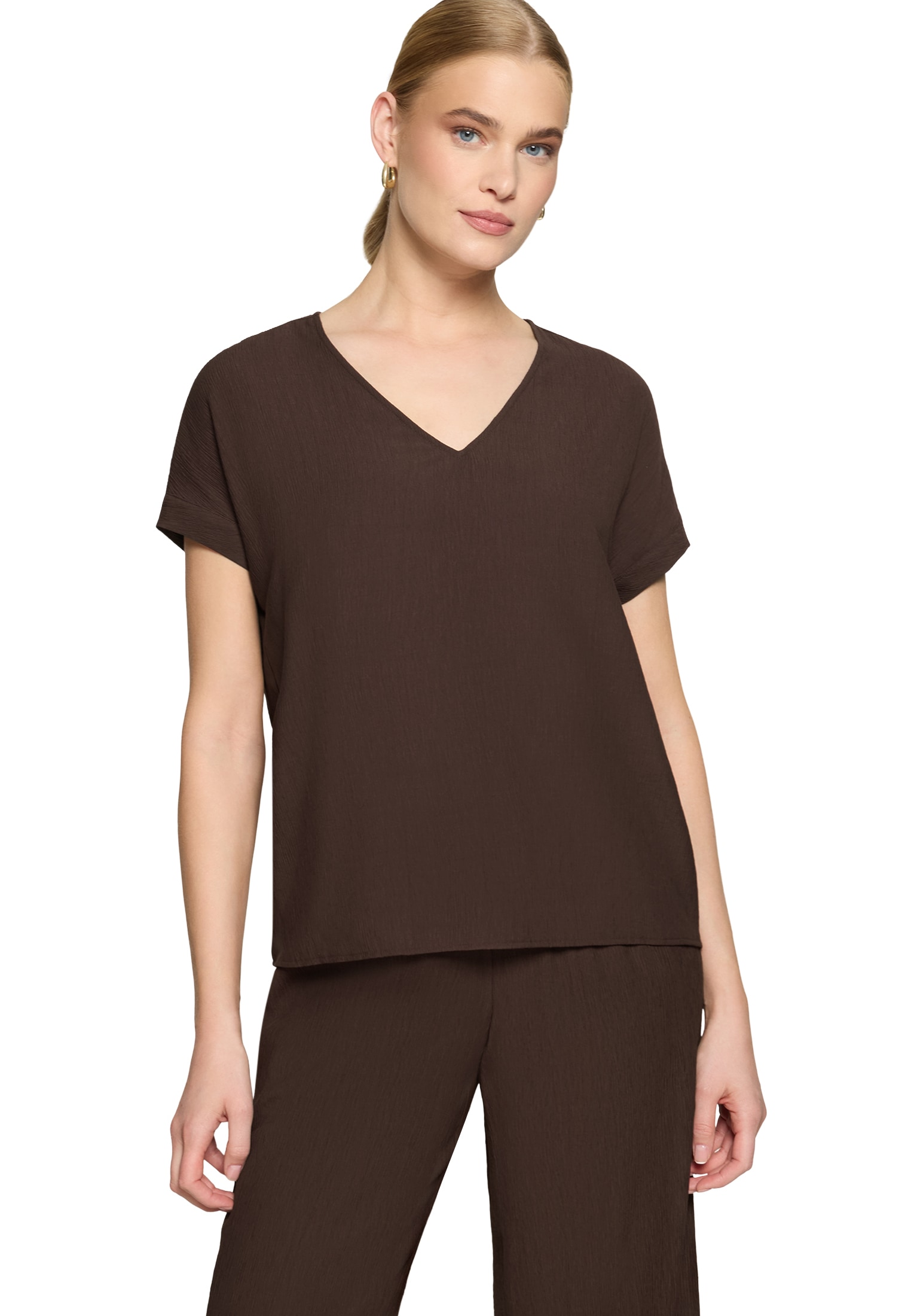 Zero Klassische Bluse »Casual-Bluse kurzarm«