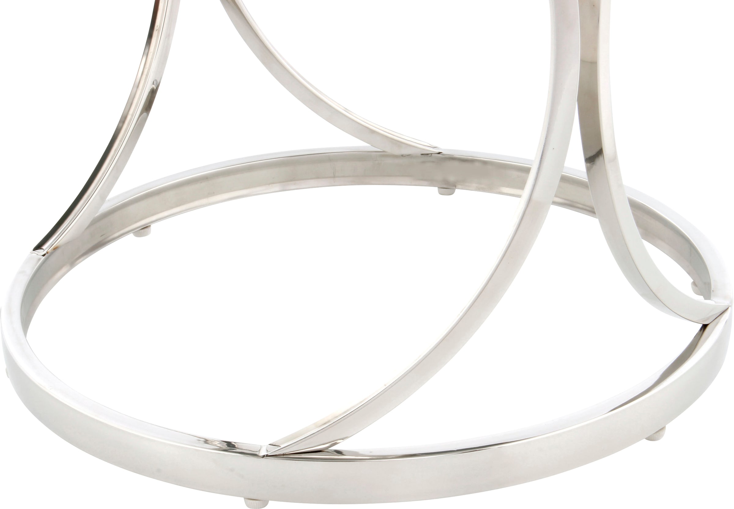 Kayoom Beistelltisch »Weyda 225, in eleganter Gestaltung,runde Tischplatte aus Glas«, (1 St.), Glamouröses Design, hochwertige Verarbeitung, Hingucker-Gestell