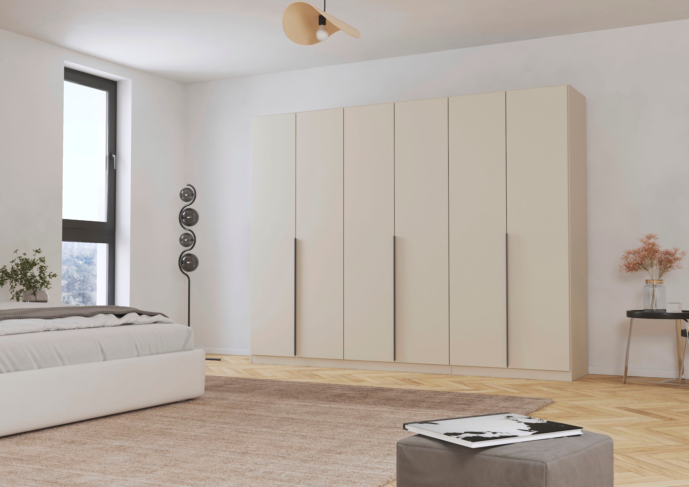 rauch Drehtürenschrank »Kleiderschrank Schrank Garderobe AGORDO TOPSELLER Schlafzimmer«, (in zwei Griff-Farben, Breiten 91-360 cm, Dekor- oder Hochglanzfront), durchdachte Innenausstattung, in 7 Breiten und 2 Höhen MADE IN GERMANY