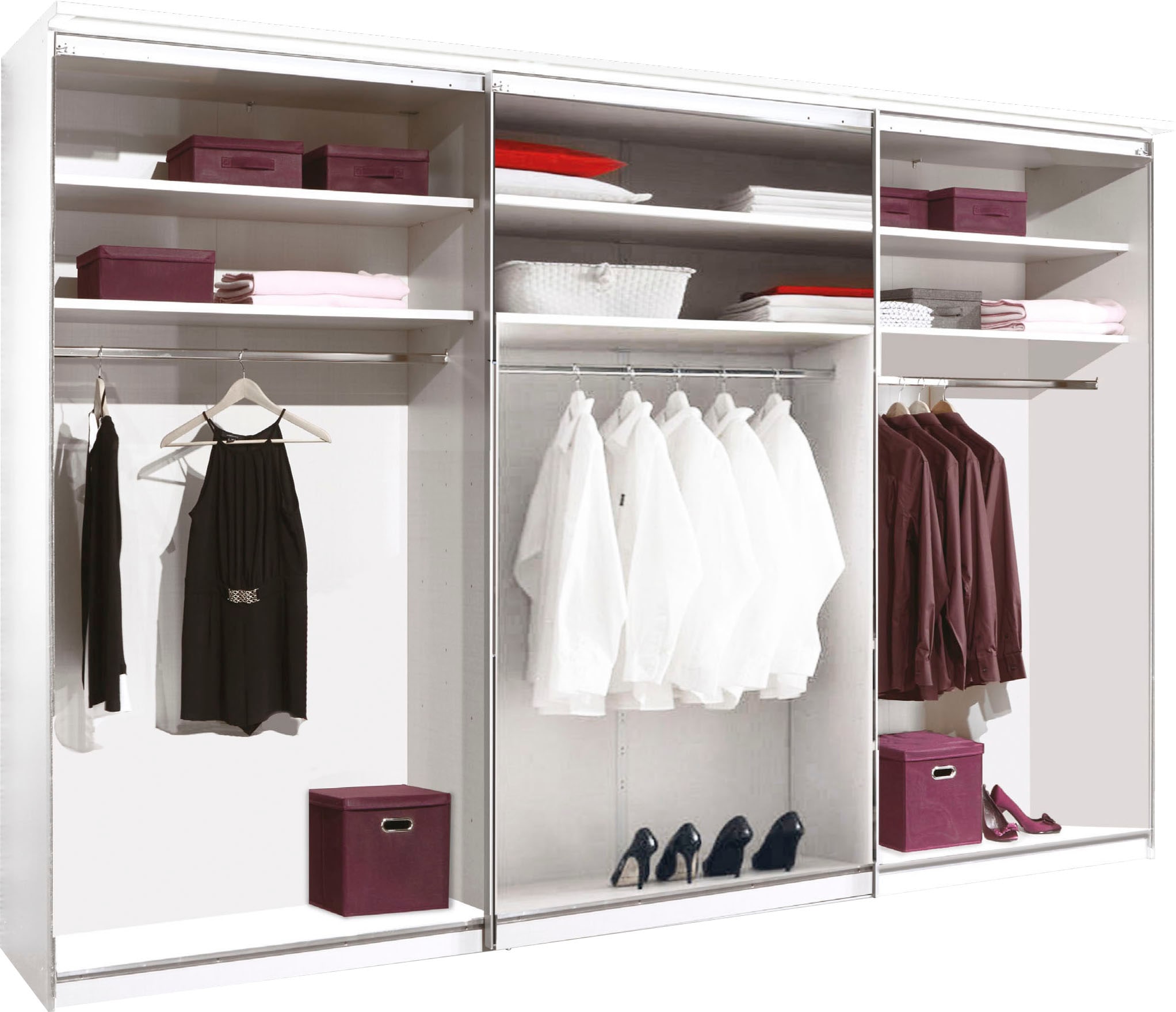 STAUD Schwebetürenschrank »Sinfonie Plus, edles Design in hochwertiger Qualität, Made in Germany« Mit Spiegeltür und vier verschiedenen Ausstattungsvarianten