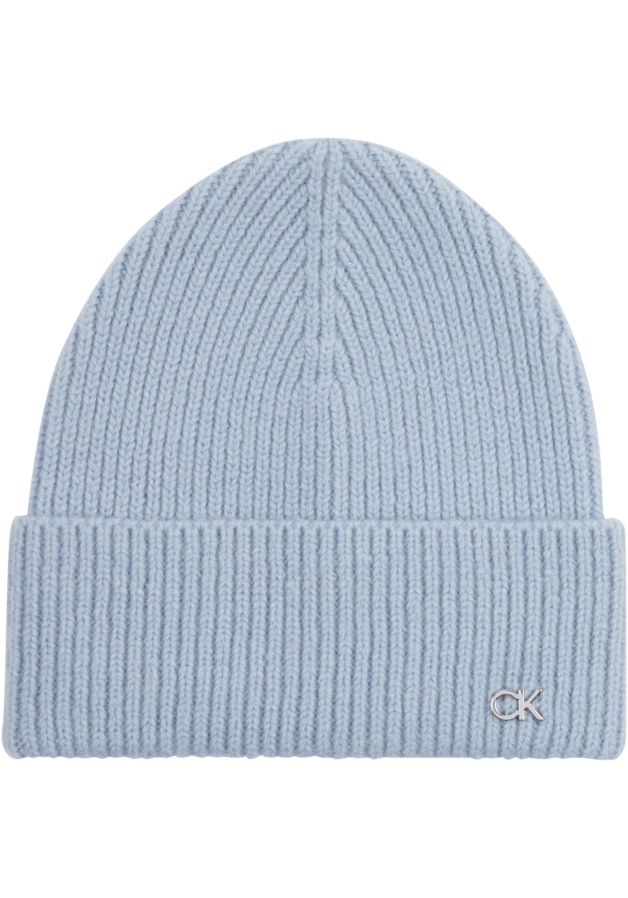 Beanie »CK METAL CHUNKY RIB BEANIE«, mit Logozeichen