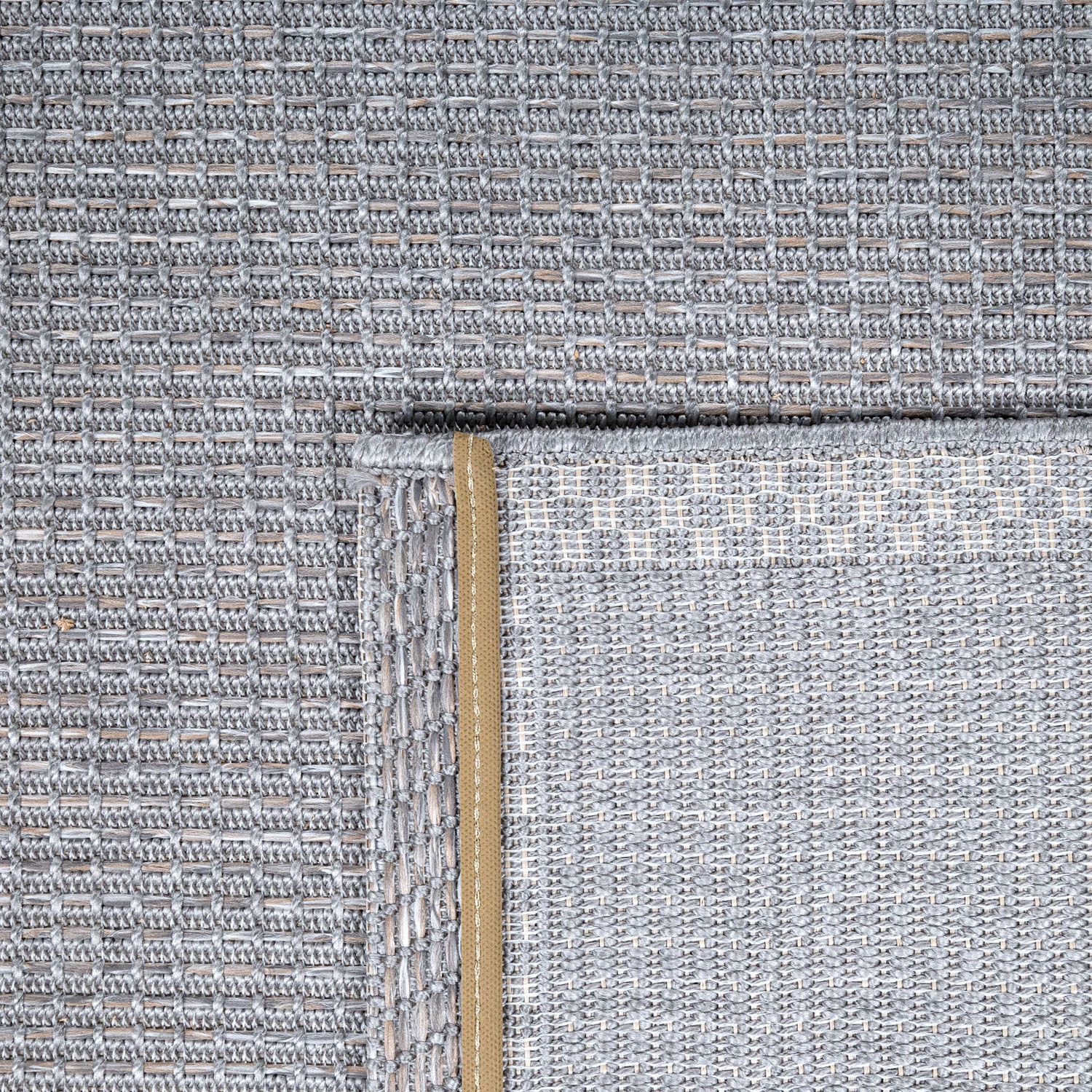 Paco Home Teppich »Quebec 135«, rund, 4 mm Höhe, Flachgewebe, meliert, In- und Outdoor geeignet, Wohnzimmer