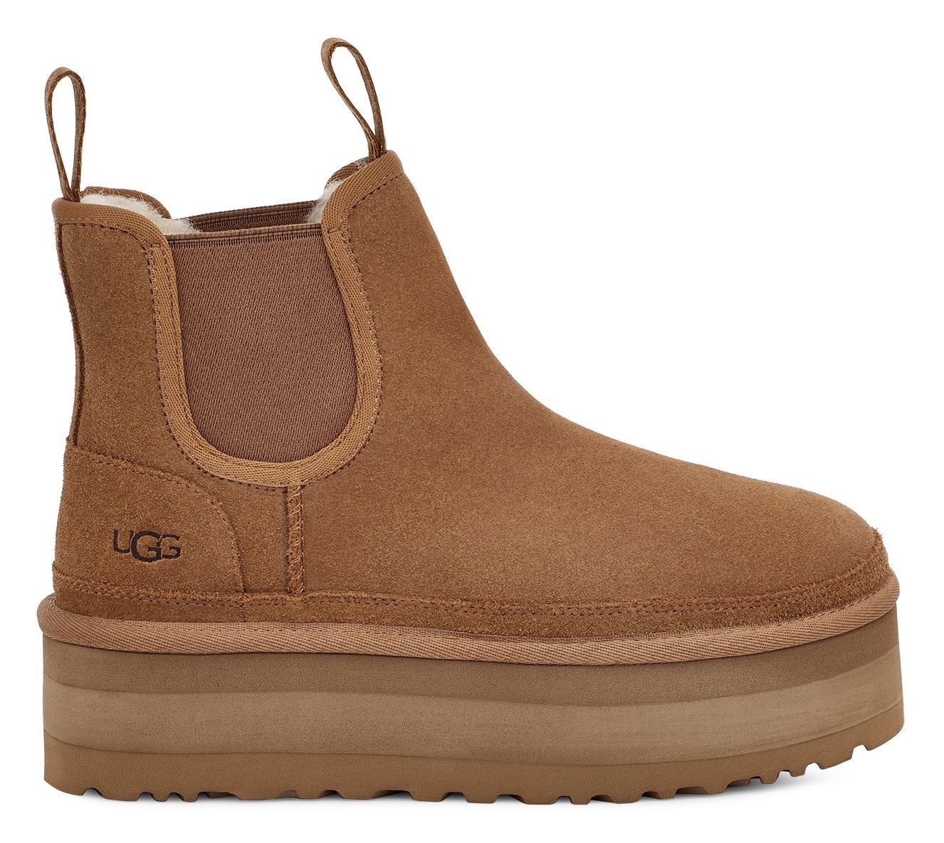 UGG Chelseaboots »NEUMEL PLATFORM CHELSEA«, Plateaustiefel, Winterstiefel mit praktischen Anziehlaschen