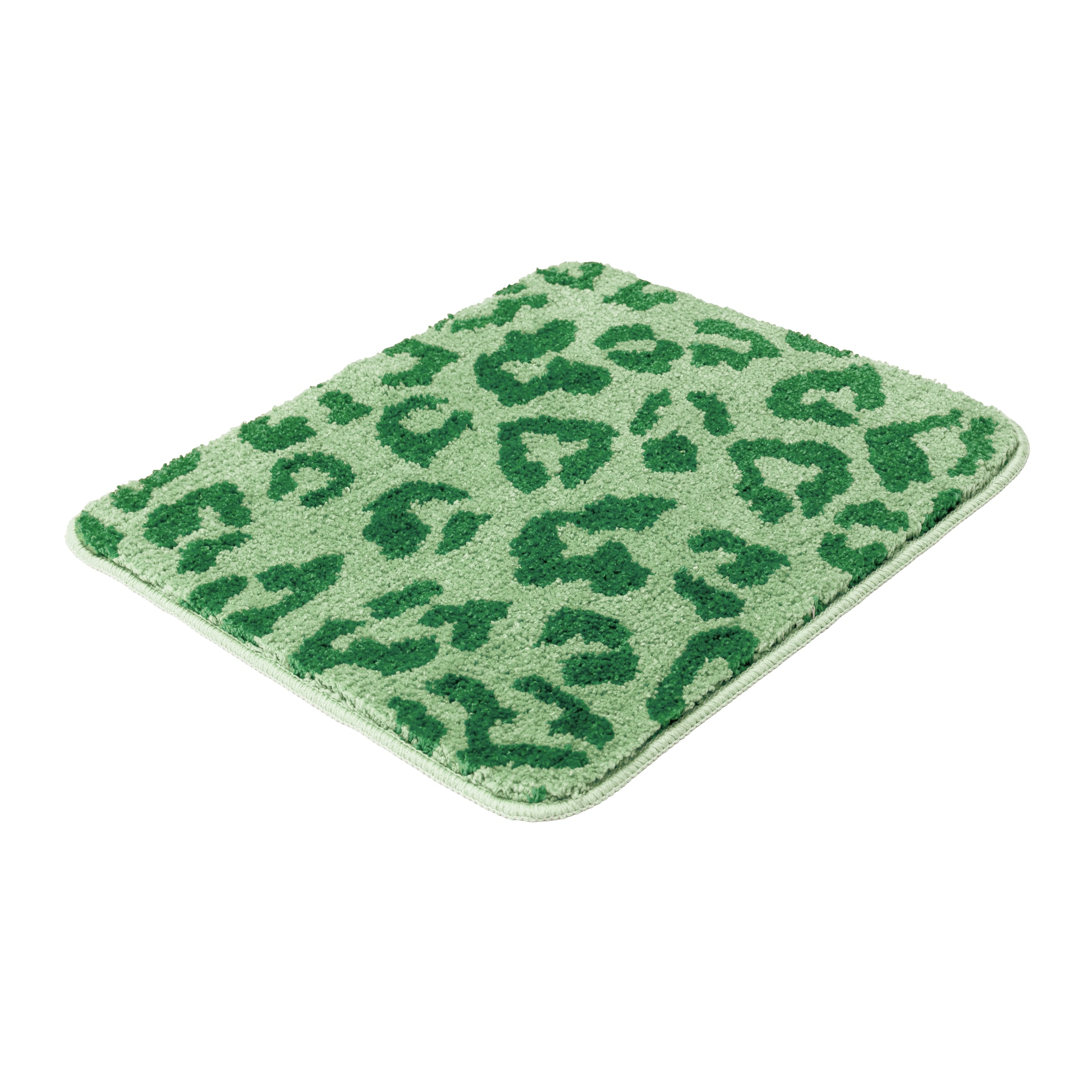 OTTO home Badematte »Anna Leo, Badvorleger, Badezimmer Teppich, Duschvorleger« Höhe 15 mm rutschhemmend beschichtet fußbodenheizungsgeeignet | schnell trocknend mit Animal Print, modernes Muster, Leo, weich