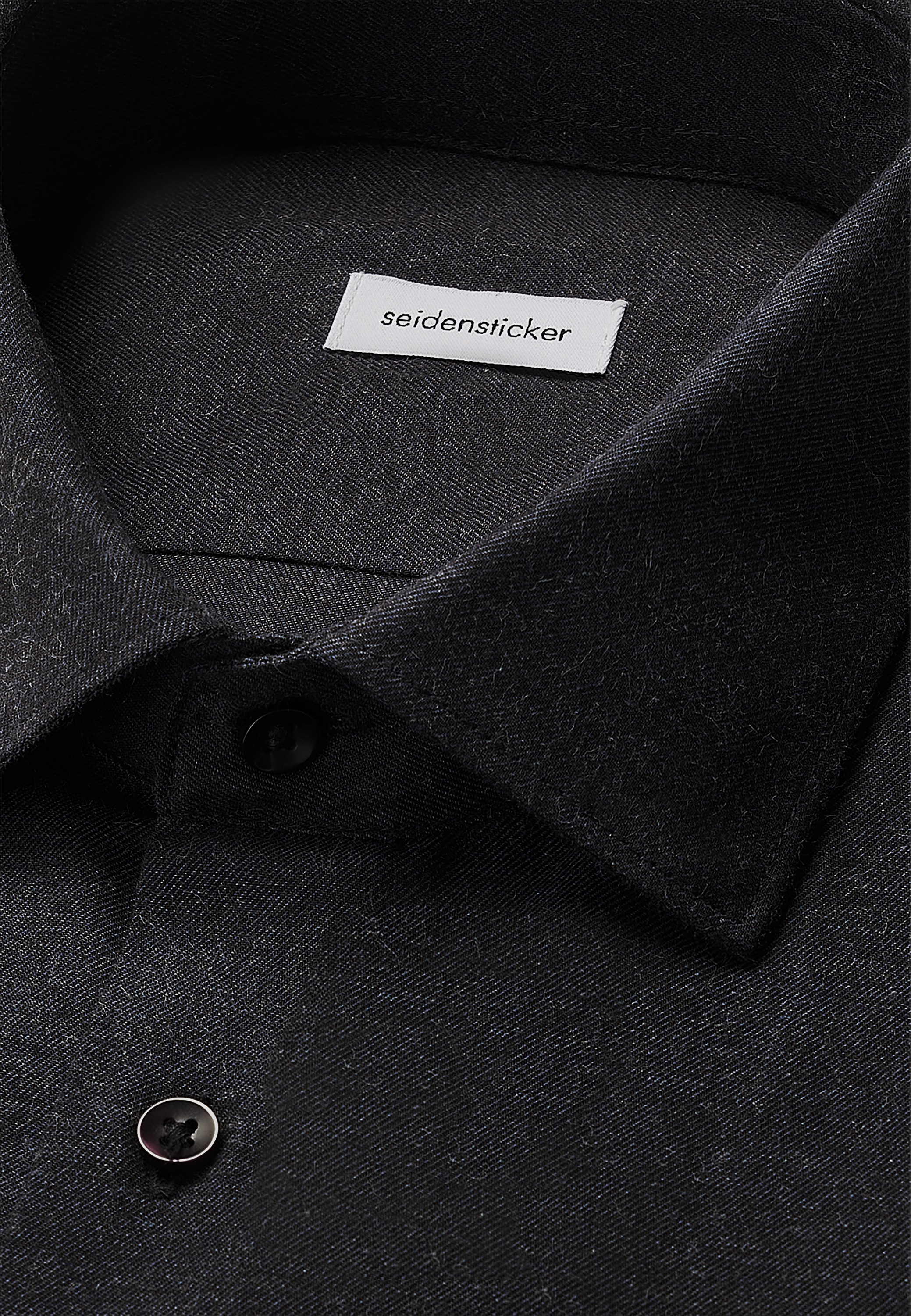 seidensticker Flanellhemd »Schwarze Rose«, Shaped 1/1 Kentkragen Flanell