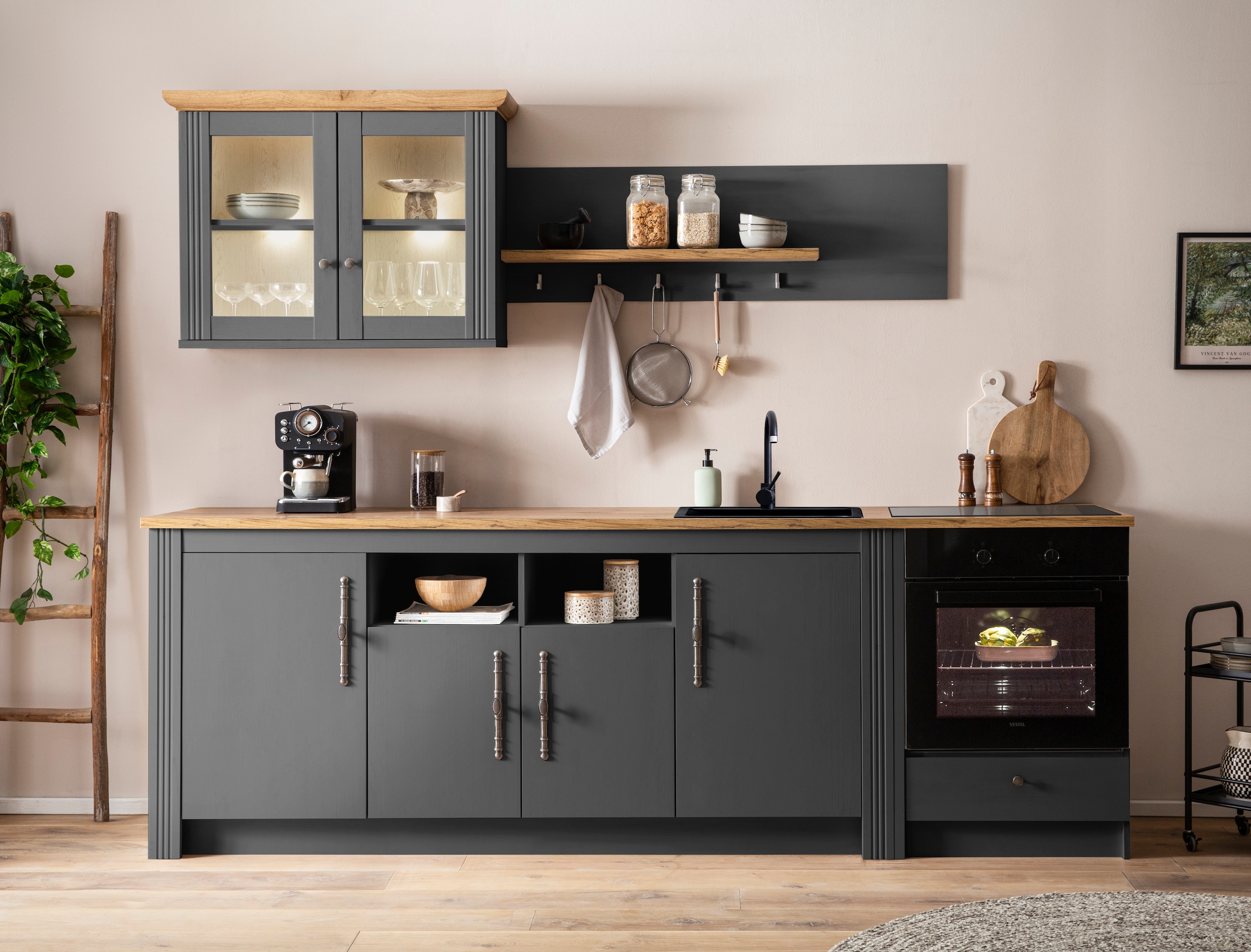 KOCHSTATION Herdumbauschrank »KS-Westminster, Herdumbau, Unterschrank, Ofenschrank, Küchenschrank«, Breite 63 cm, Nischenmaß B/T/H 56,8/62,5/58,8 cm, mit 1 Schubkasten