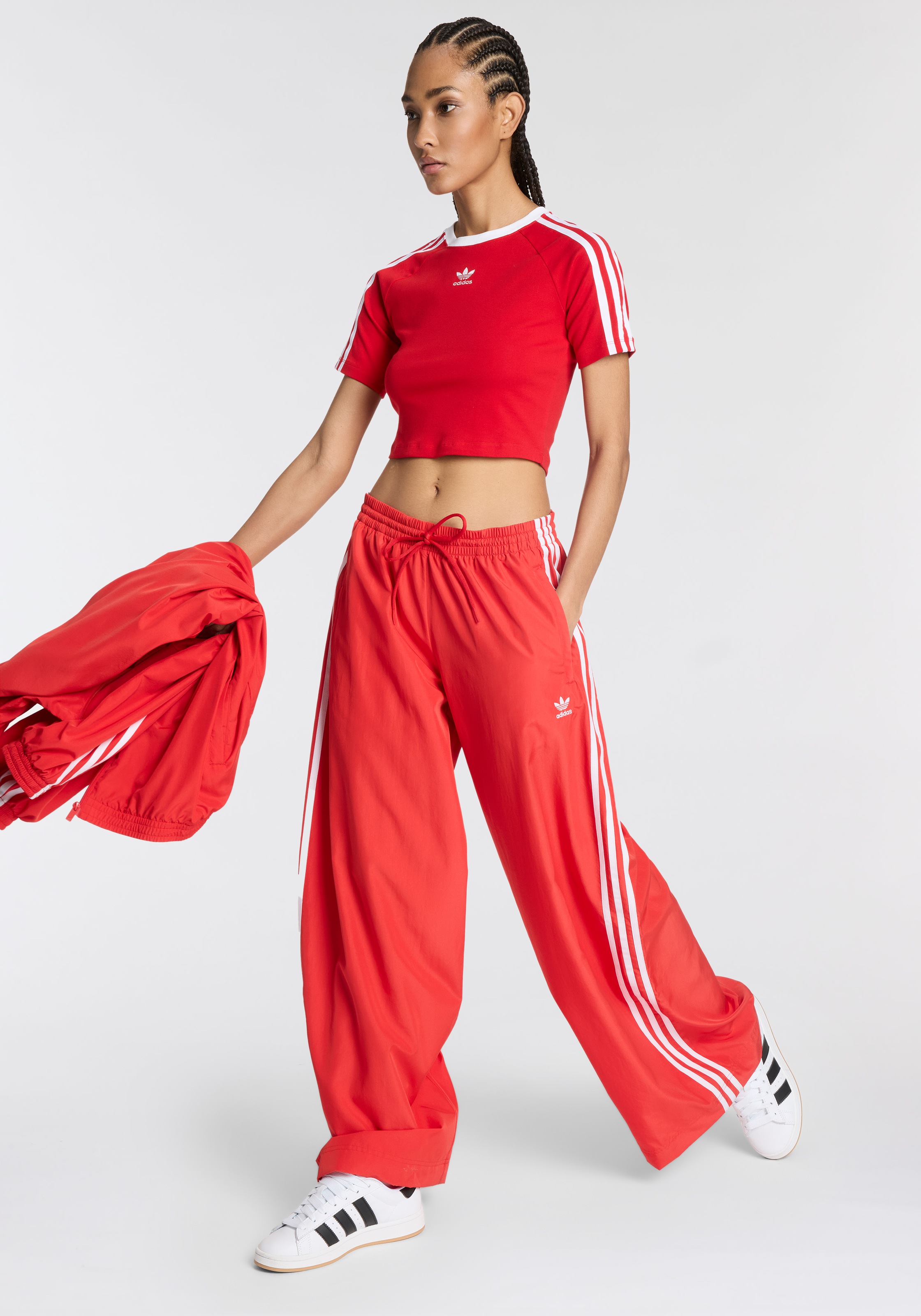 adidas Originals T-Shirt »3 S BABY TEE«, Cropped drei Streifen Shirt