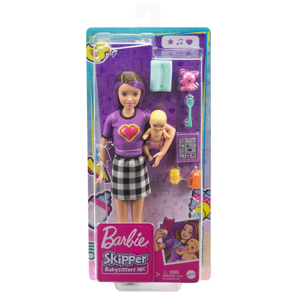Barbie Anziehpuppe »Skipper Babysitters Inc. Skipper & Baby Puppe«