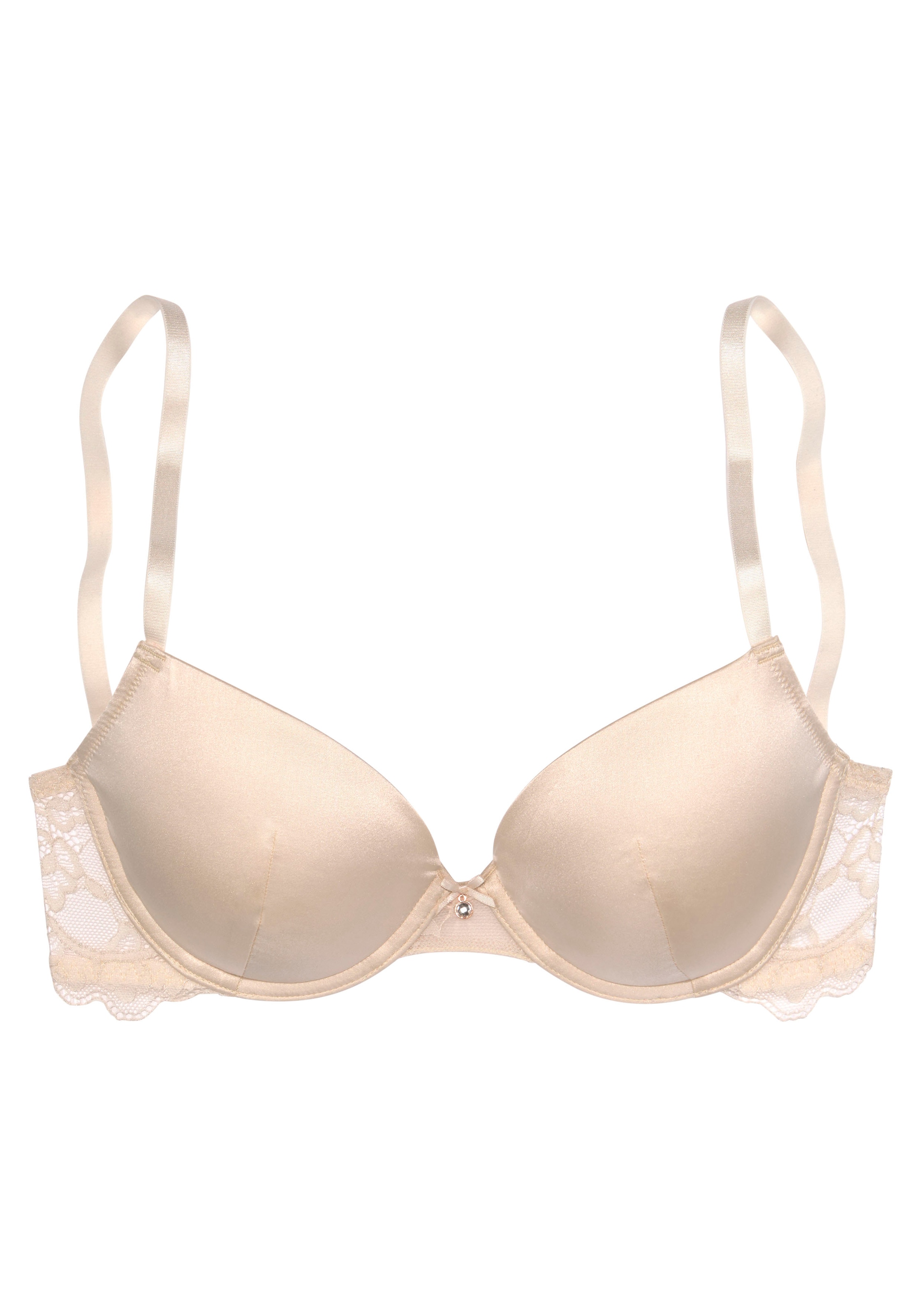 LASCANA Push-up-BH »Alana«, aus edler Qualität mit hohem Seidenanteil und floraler Spitze, Dessous