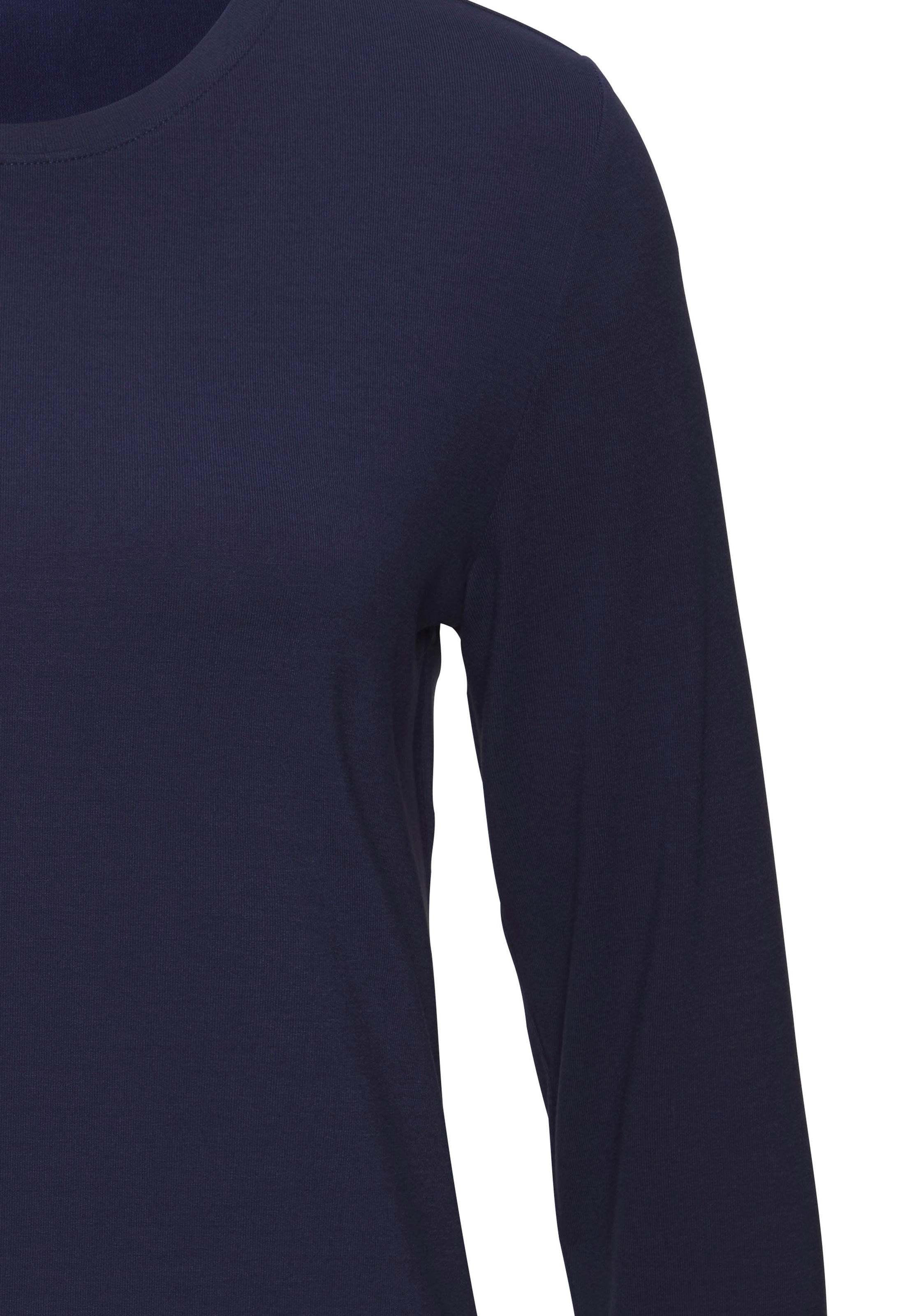 LASCANA Langarmshirt »aus weichem Viskose-Stretch«