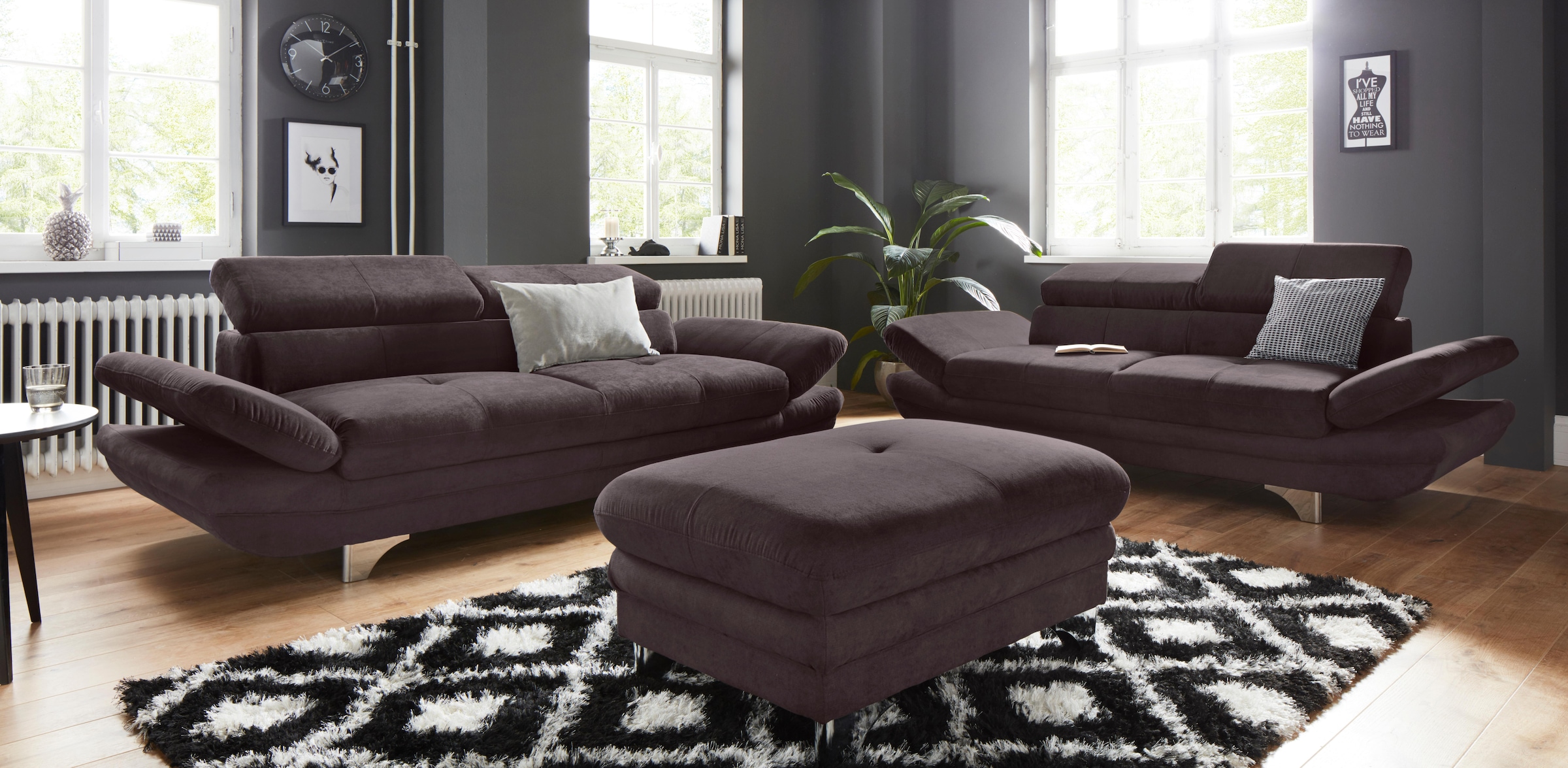 COTTA 2-Sitzer »Enterprise« Big-Sofa, mit Armteilverstellung & Kopfteilverstellung