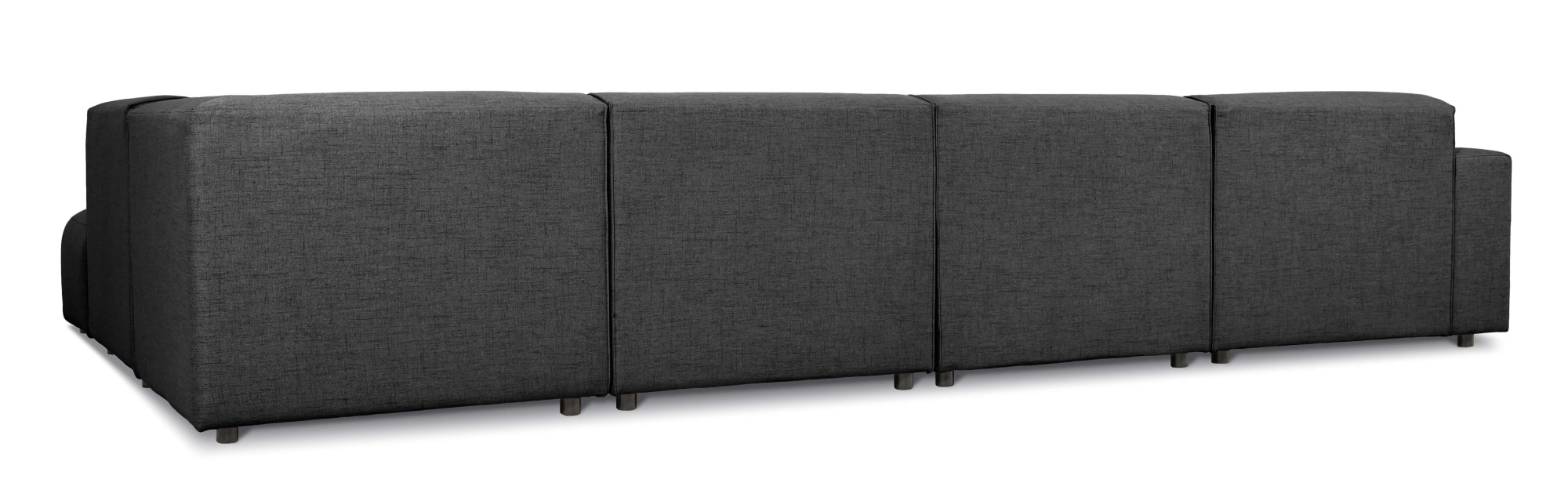 OTTO home Wohnlandschaft »Naddine« B. 389 cm, U-Form, Strukturstoff Mélange-Effekt, Wellenunterfederung
