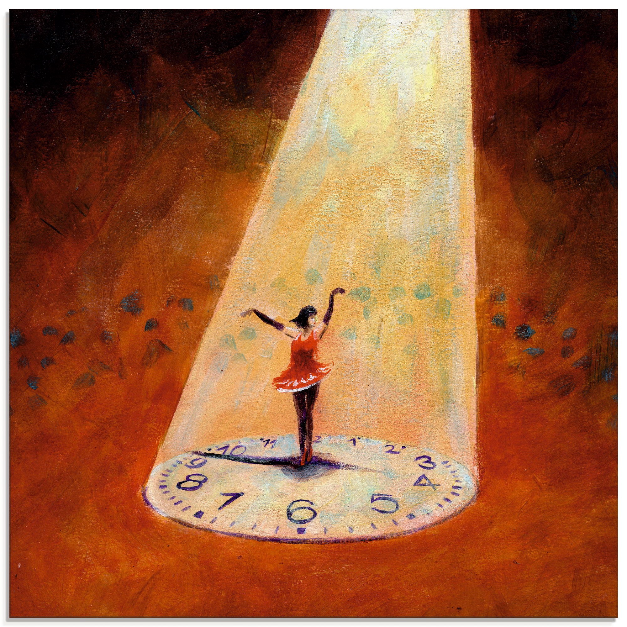 Artland Glasbild »Im Jetzt sein«, Frau, (1 St.)