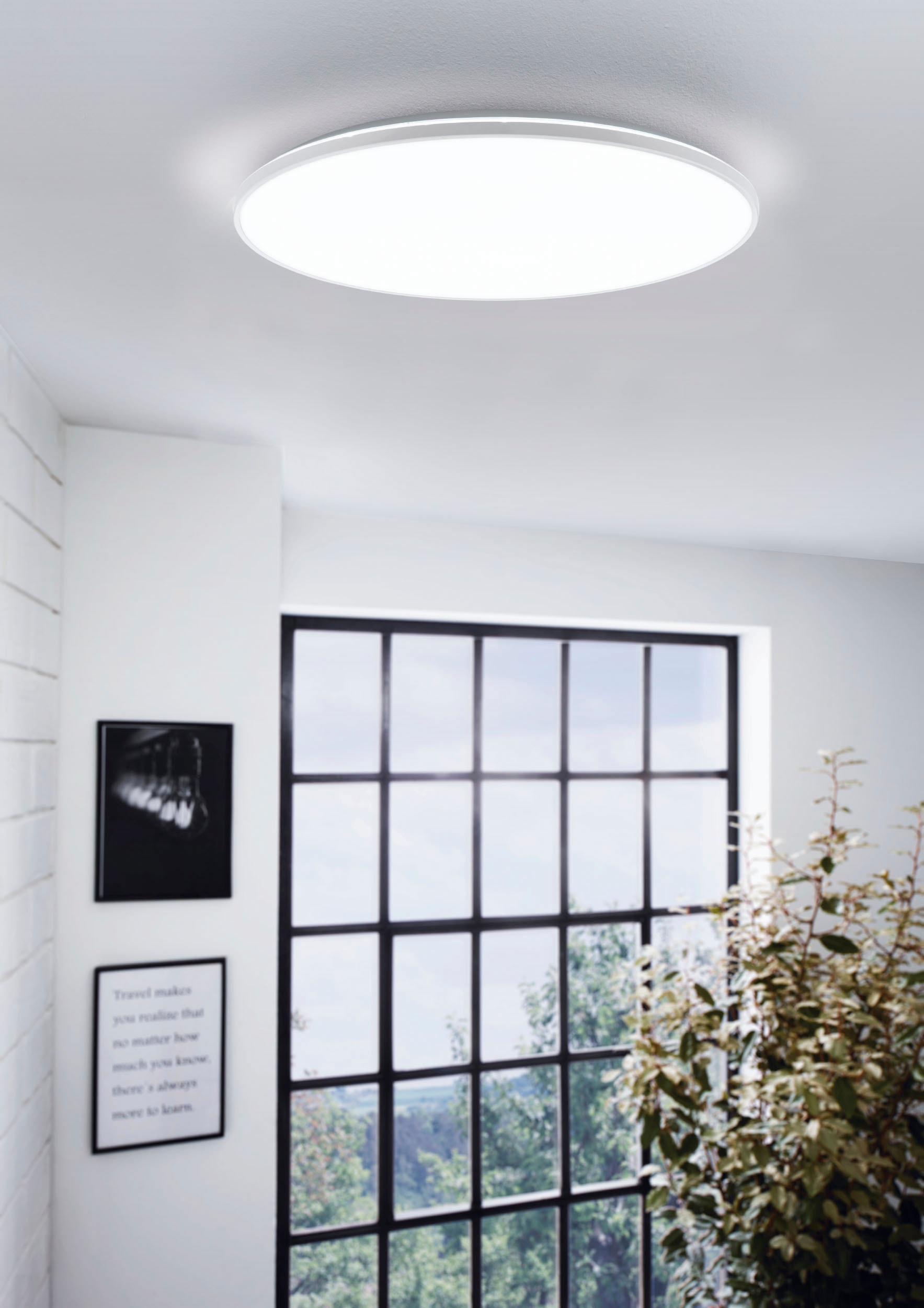 EGLO Deckenleuchte »CRESPILLO«, Leuchtmittel LED-Modul | LED fest integriert, Deckenleuchte in weiß aus Kunststoff - 29W - Neutralweiß