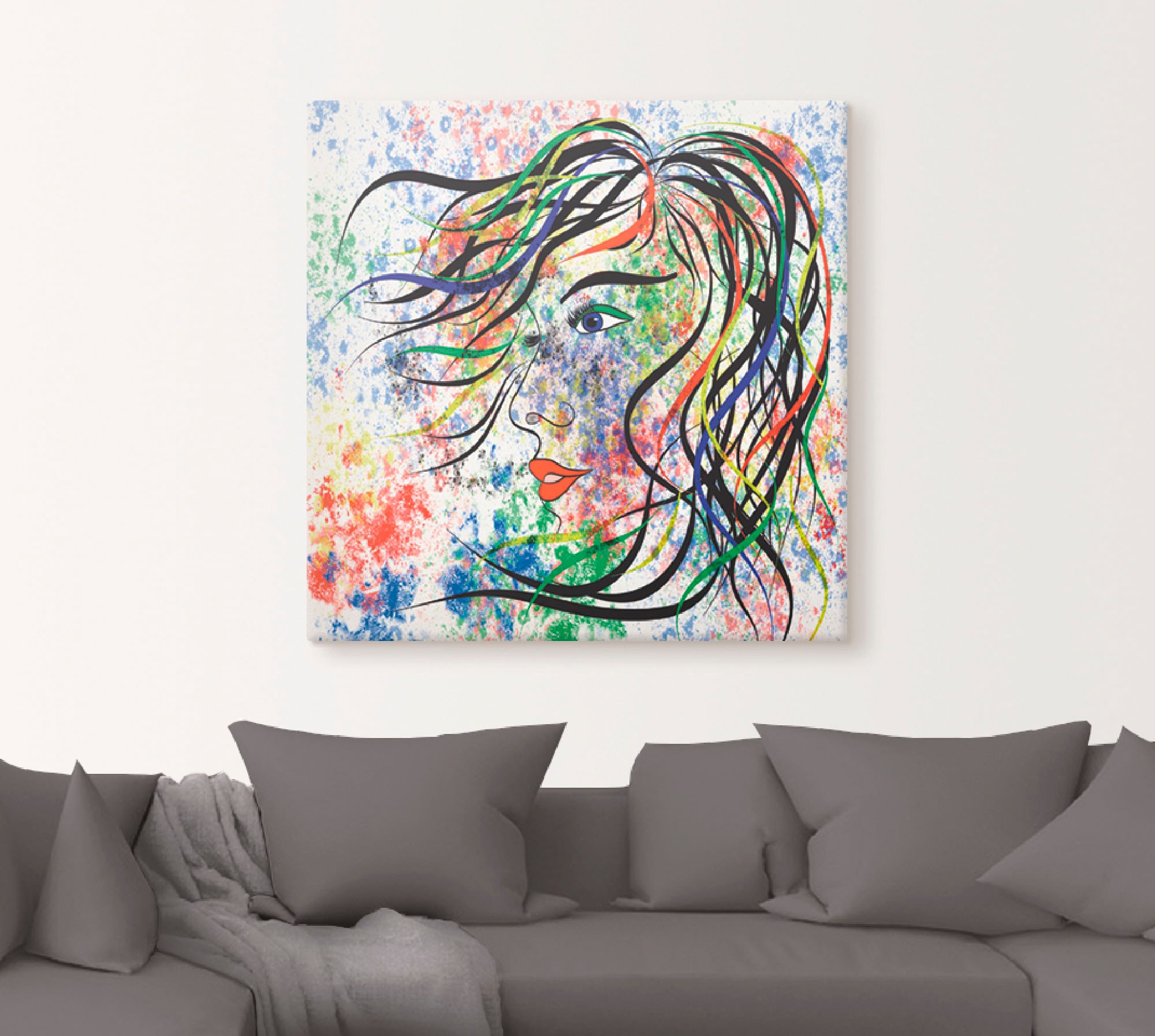 Artland Wandbild »Modern Porträt«, Frau, (1 St.), als Alubild, Outdoorbild, Leinwandbild, Poster in verschied. Größen