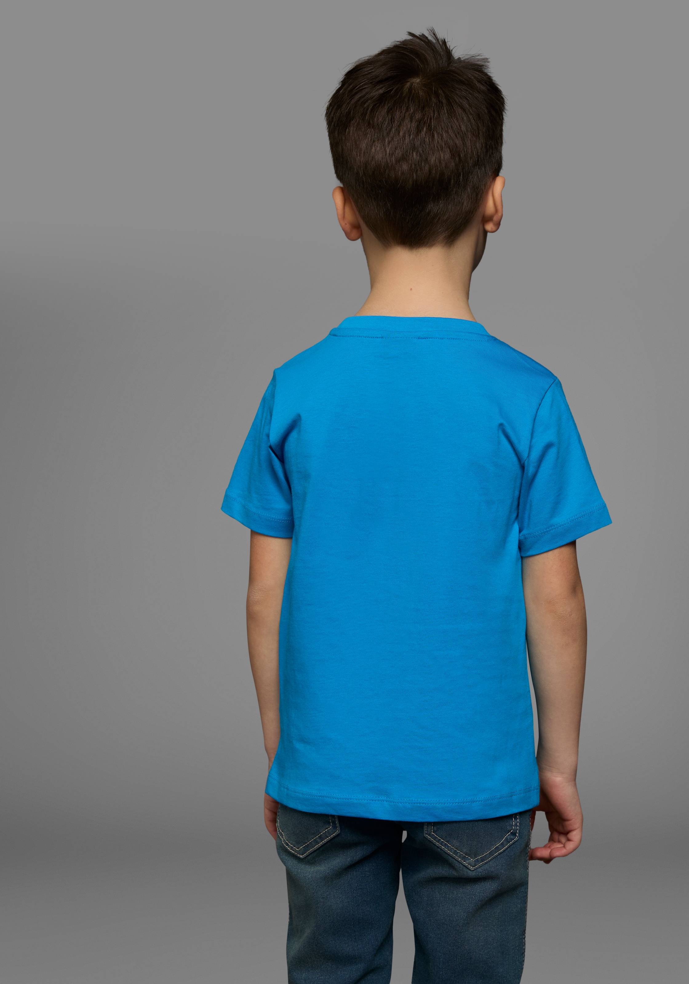KIDSWORLD T-Shirt »Mit coolem FEUERWEHR Druck«, Kurzarm, Basic-Passform, mit stylischem Druck, Rundhalsausschnitt
