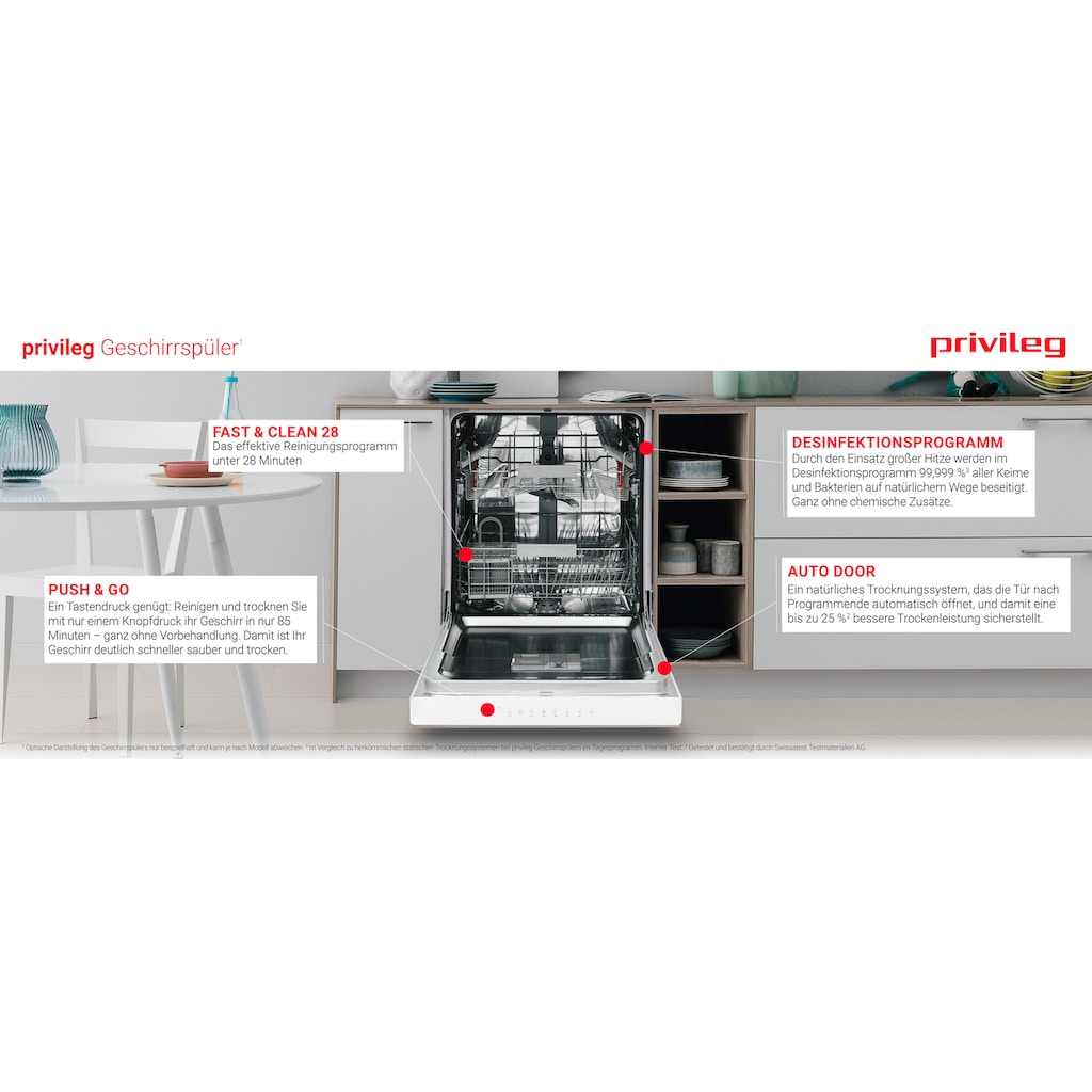 Privileg Standgeschirrspüler »RFO 3T133 A F«, RFO 3T133 A F, 14 Maßgedecke