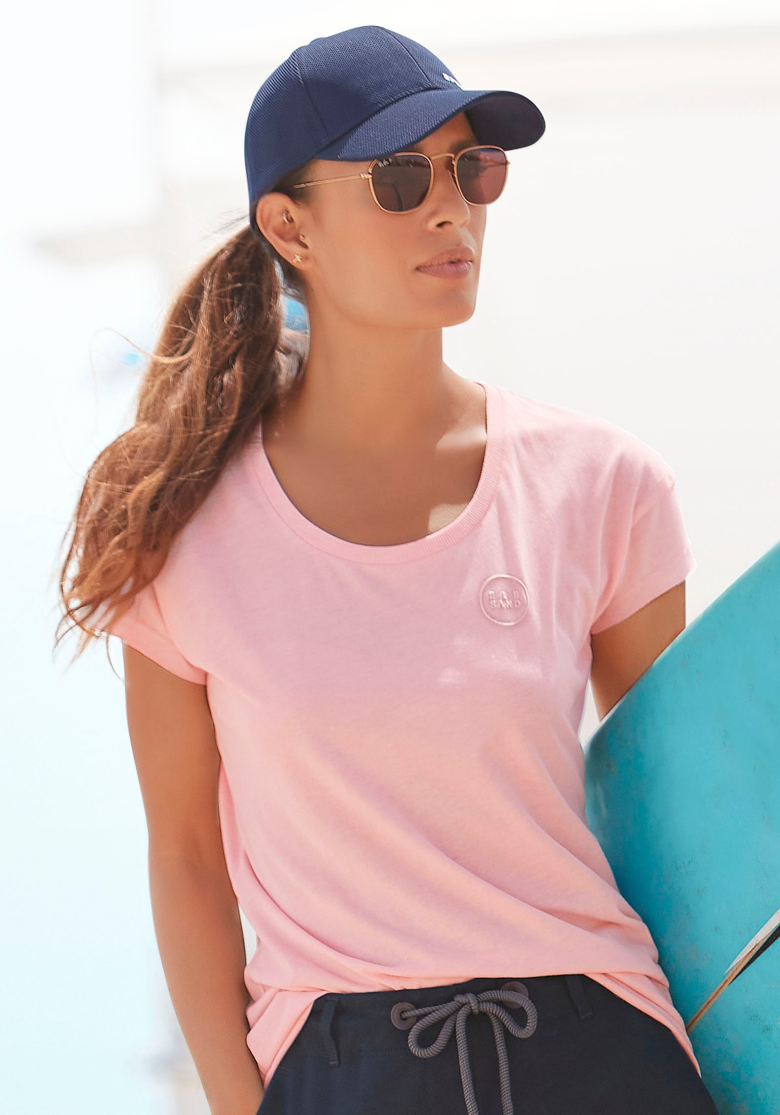 Offizieller Versandhandel Elbsand T-Shirt Online aus mit Logodruck, Kurzarmshirt »Ranva«, im Baumwoll-Mix, OTTO Shop sportlich
