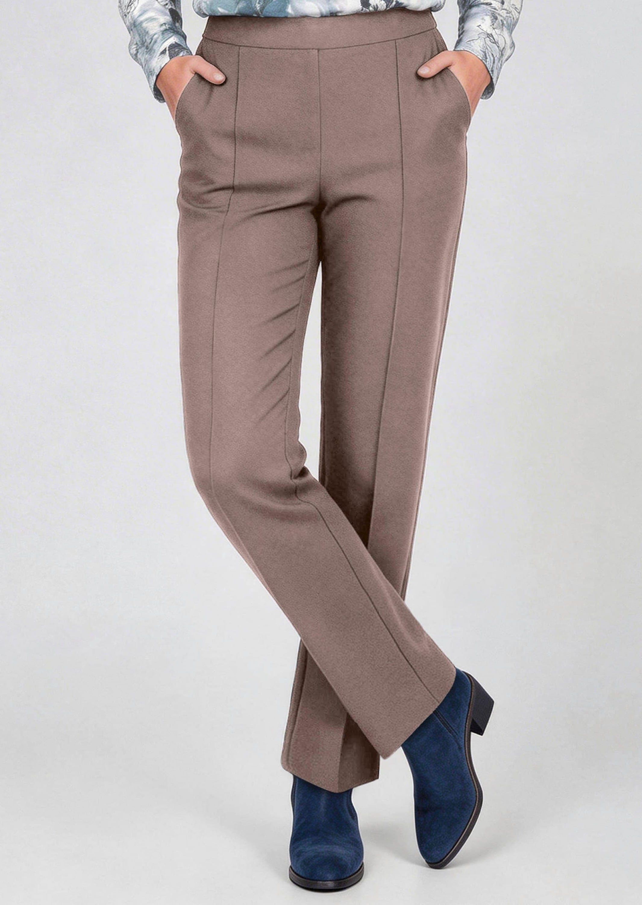 GOLDNER Schlupfhose »Jerseyhose CARLA aus Flanell«  Eingriffstaschen an den Seiten