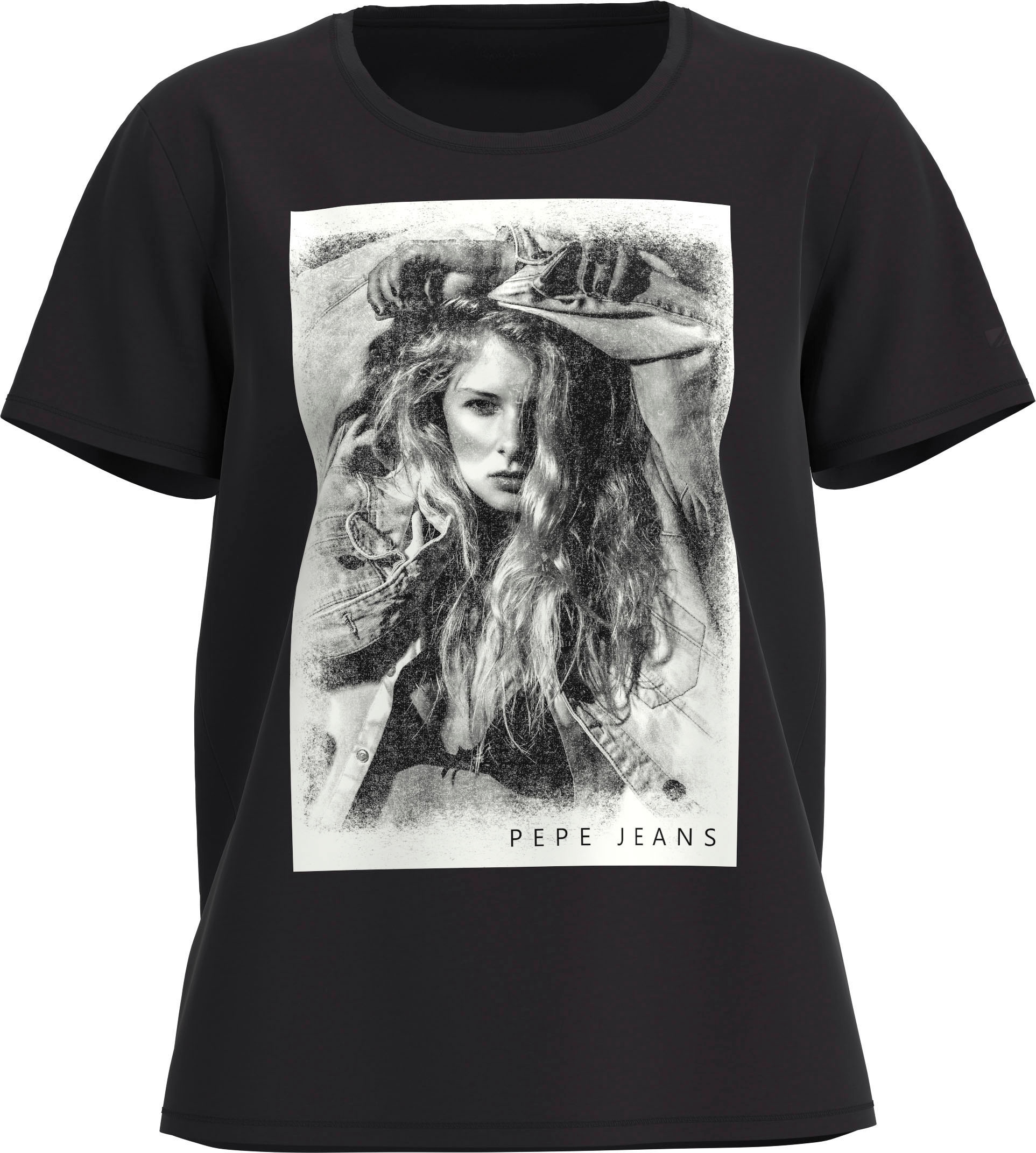 Online großem mit Jeans OTTO Pepe Fotoprint Shop Rundhalsshirt, im