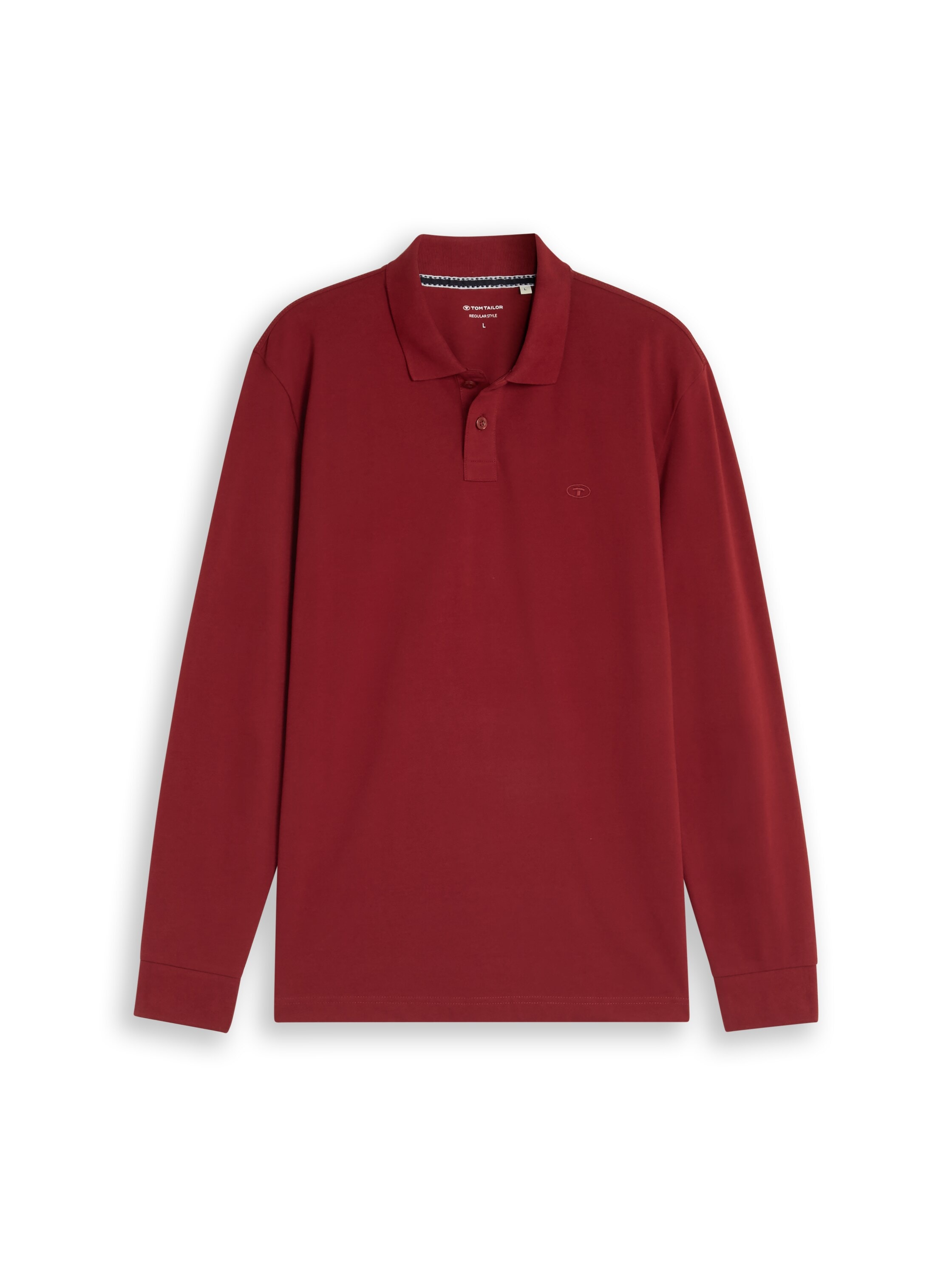 TOM TAILOR Langarm-Poloshirt mit Logo-Stickerei