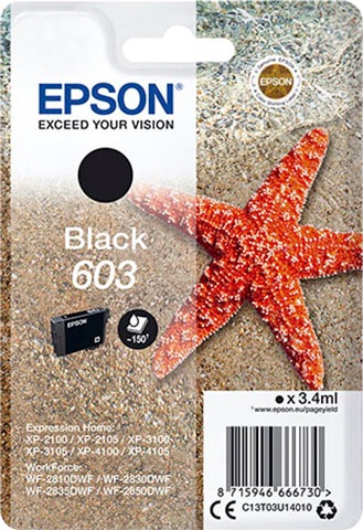 Epson Tintenpatrone »603«, (1 St.), original Druckerpatrone 603 schwarz