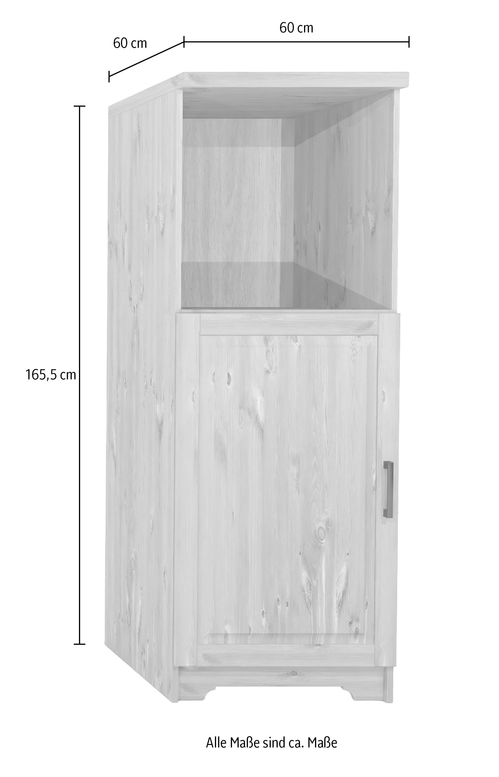 Home affaire Backofen/Kühlumbauschrank »Meliss« aus massiver Kiefer, Breite 60 cm, Soft-Close-Funktion