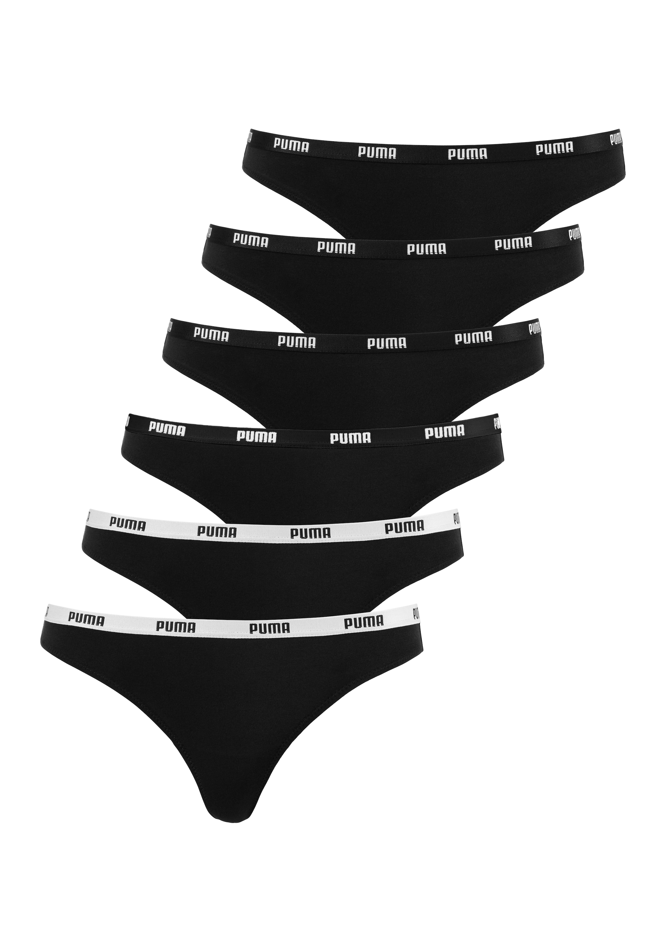PUMA String, (6er Pack), mit schmalem elastischem Logobündchen
