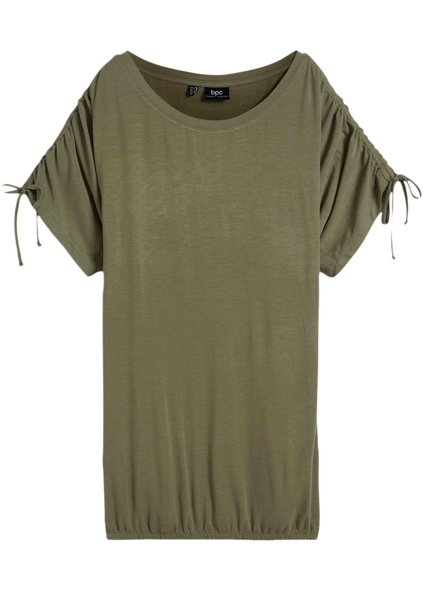 bonprix T-Shirt lässig geschnitten, Halbarm-Design, mit Raffung am Ärmel