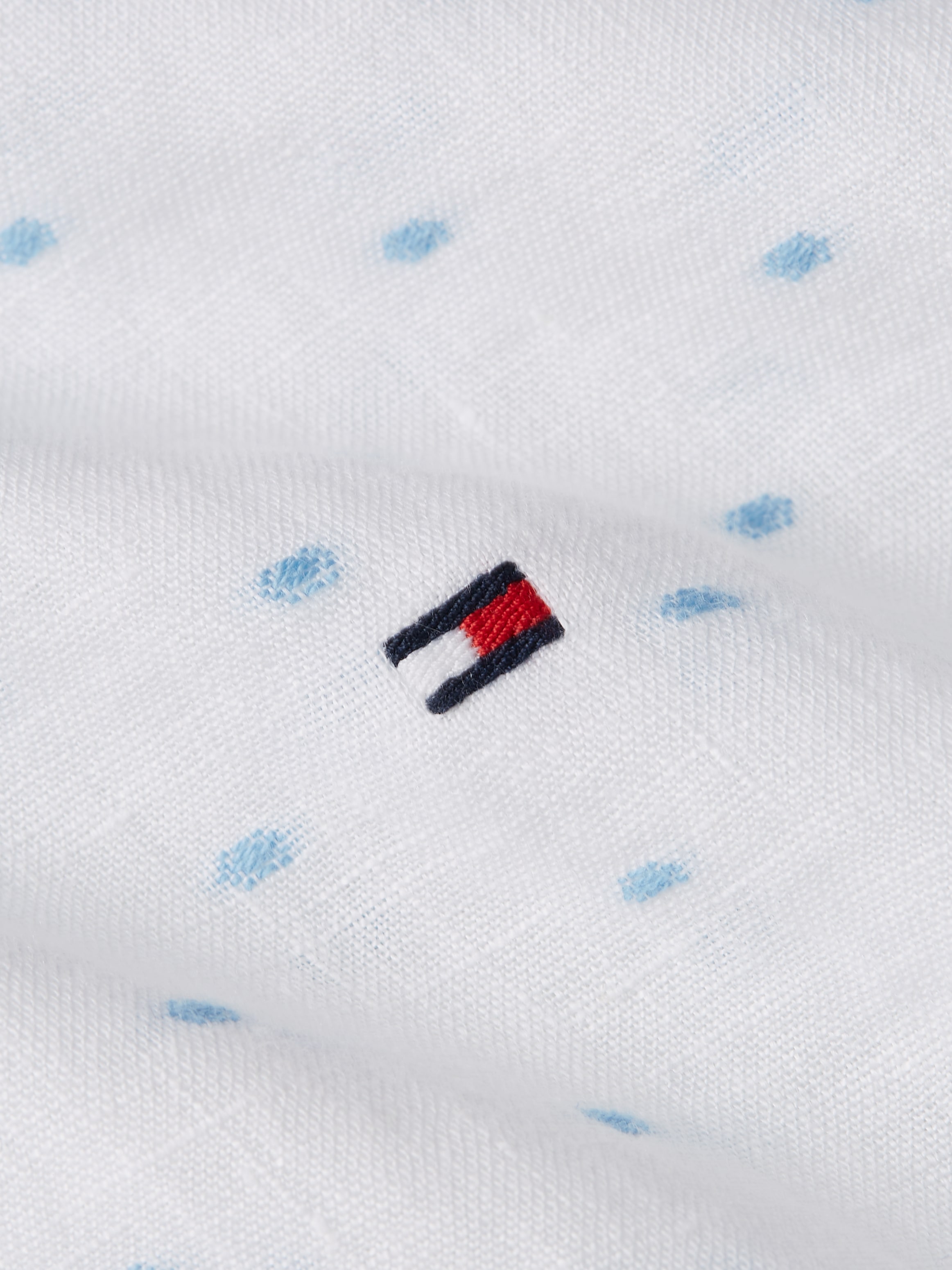 Tommy Hilfiger Langarmhemd »LINEN FIL COUPE SF SHIRT«, modisch gepunktet