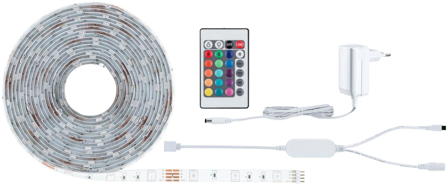 Paulmann LED-Streifen »SimpLED Stripe Set 5m 230/12V DC Weiß Metall Kunststoff«, 1 St.-flammig, RGB Zigbee