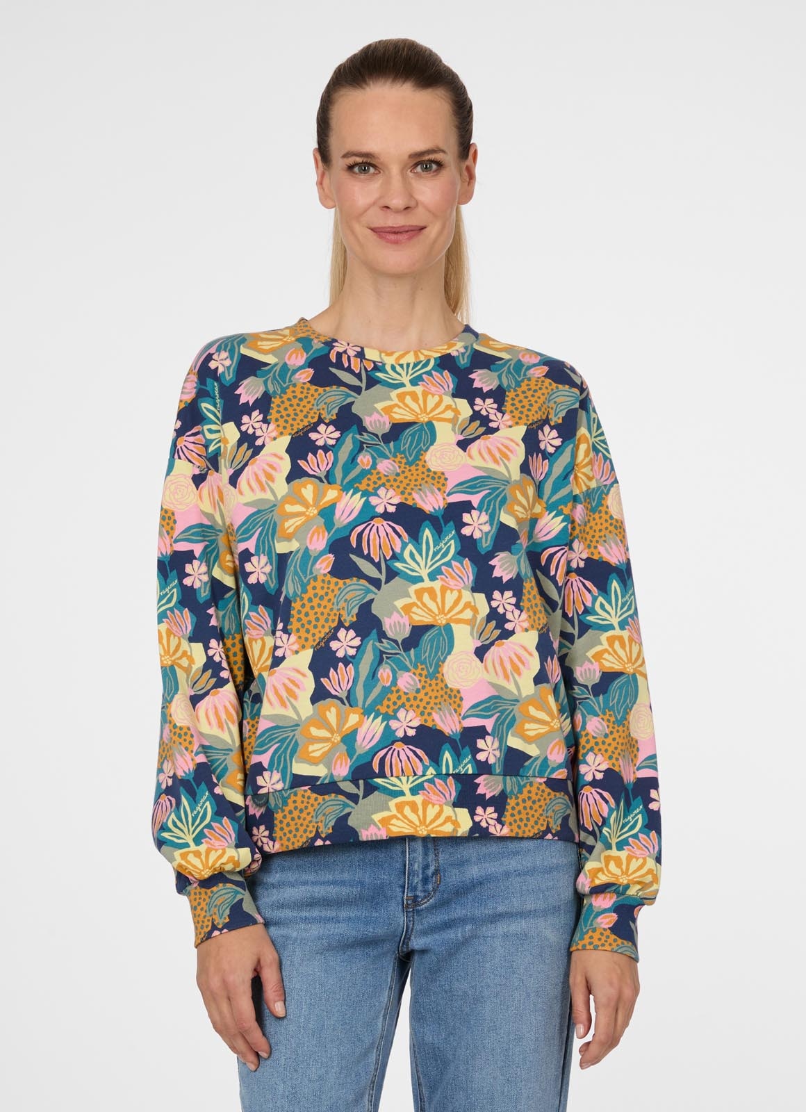 Ragwear Sweatshirt »WUSS PRINT«, mit bedruckter Optik, im casual Stil, aus Baumwolle und Polyester
