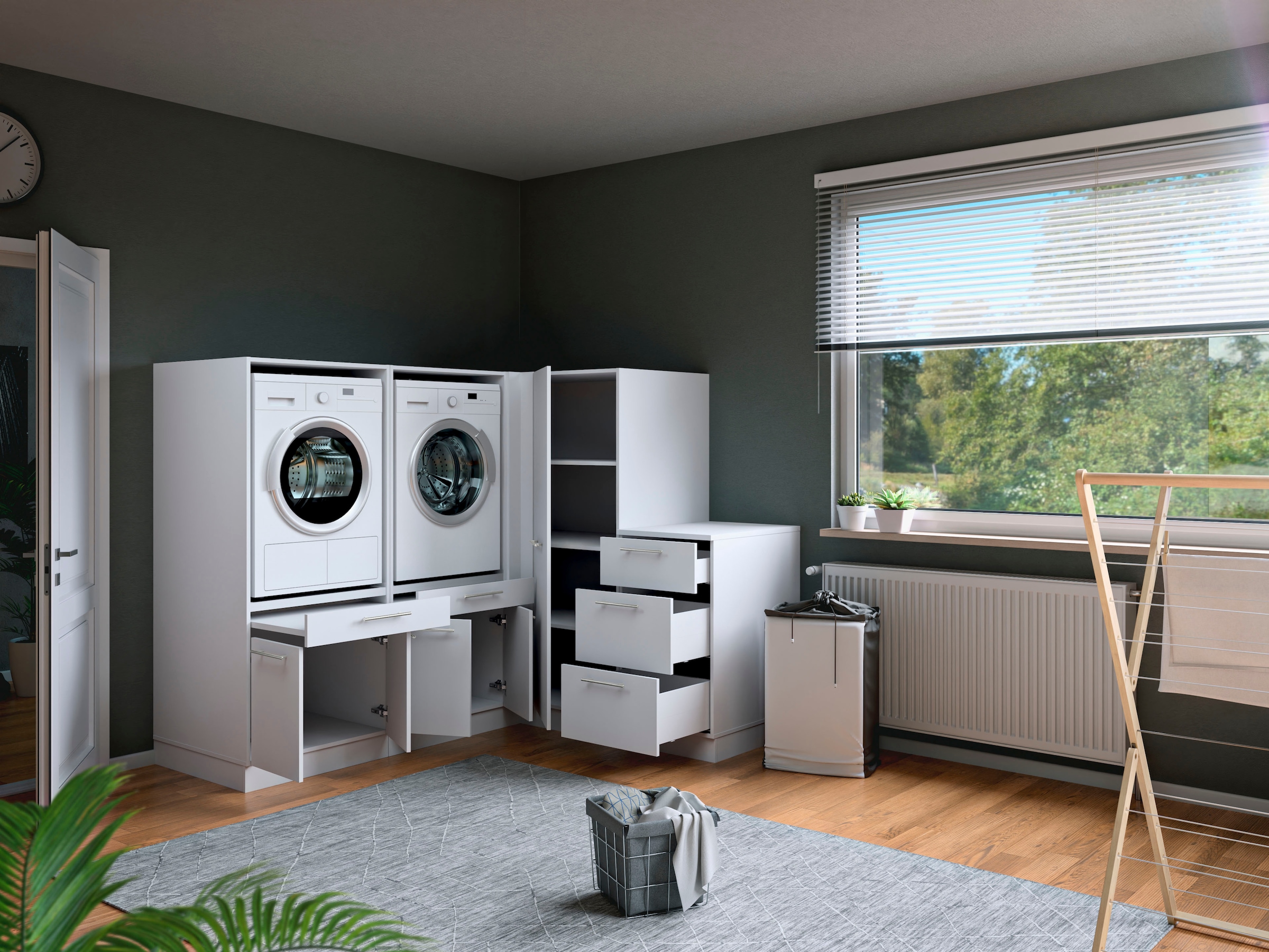 Laundreezy Mehrzweckschrank-Set »Laundreezy, 4-tlg. Mehrzweckschrank-Set B/H/T 203/162/68 cm« 4 Stk. tlg.