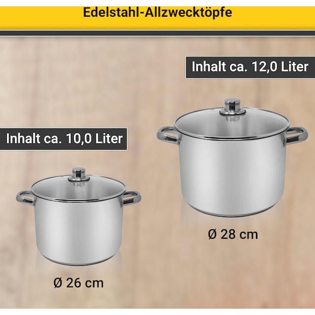 Krüger Kochtopf, Edelstahl, Edelstahl, 12 Liter, Induktion kaufen im OTTO  Online Shop