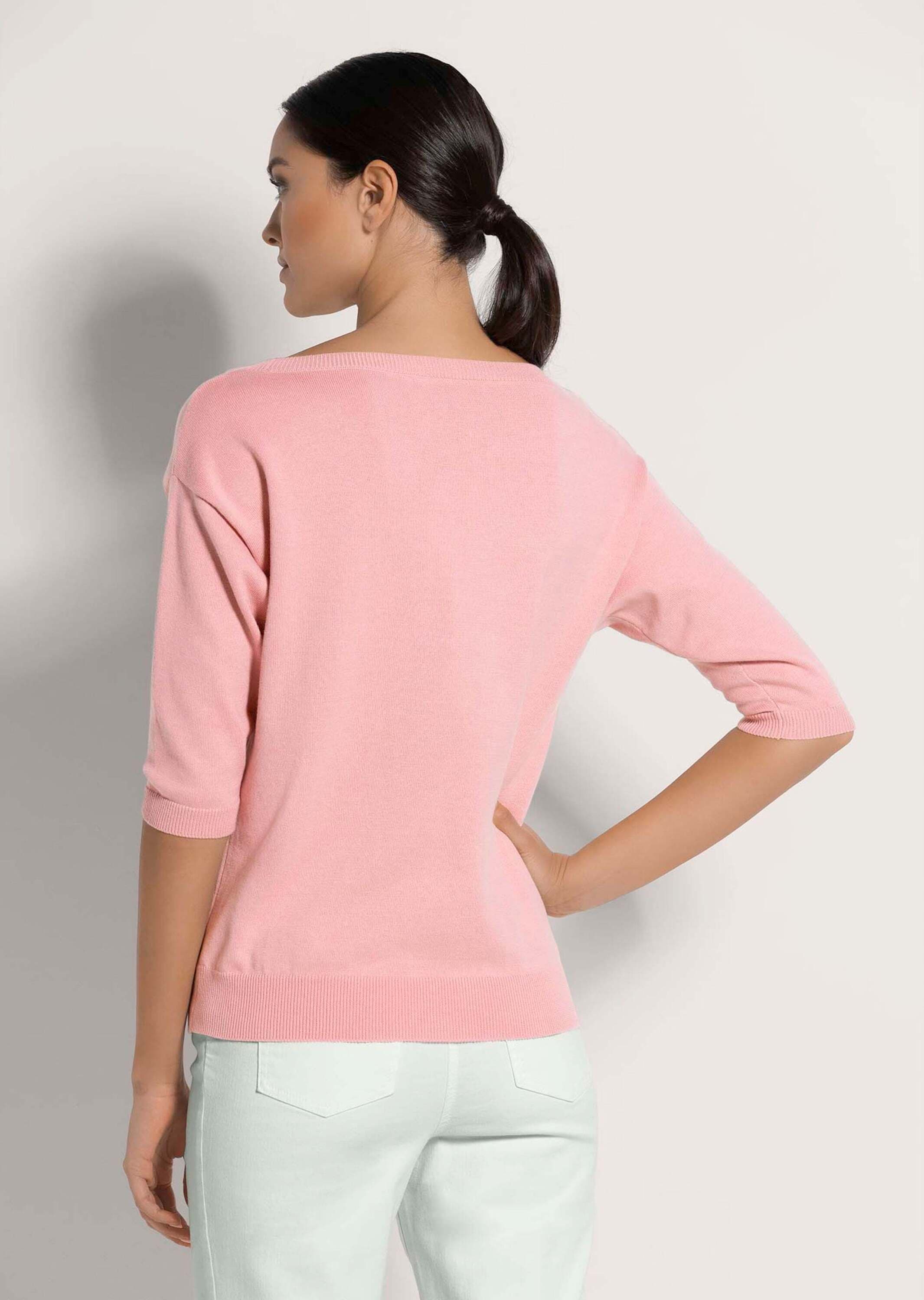 MADELEINE Longpullover »Pullover Rundhals-Pullover mit kurzen Ärmeln«