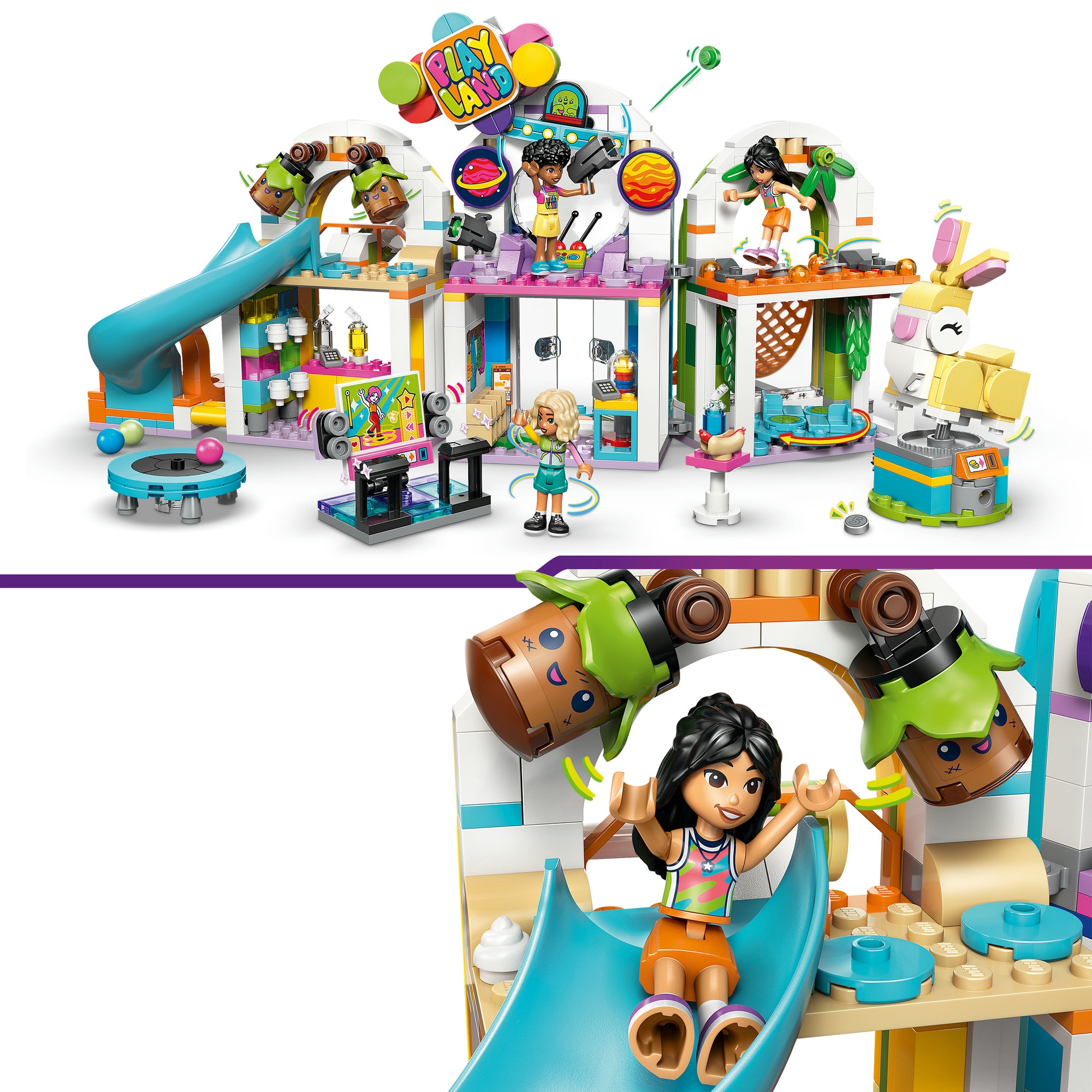 LEGO® Konstruktionsspielsteine »Cooler Indoor-Spielplatz (42686), LEGO Friends« Made in Europe