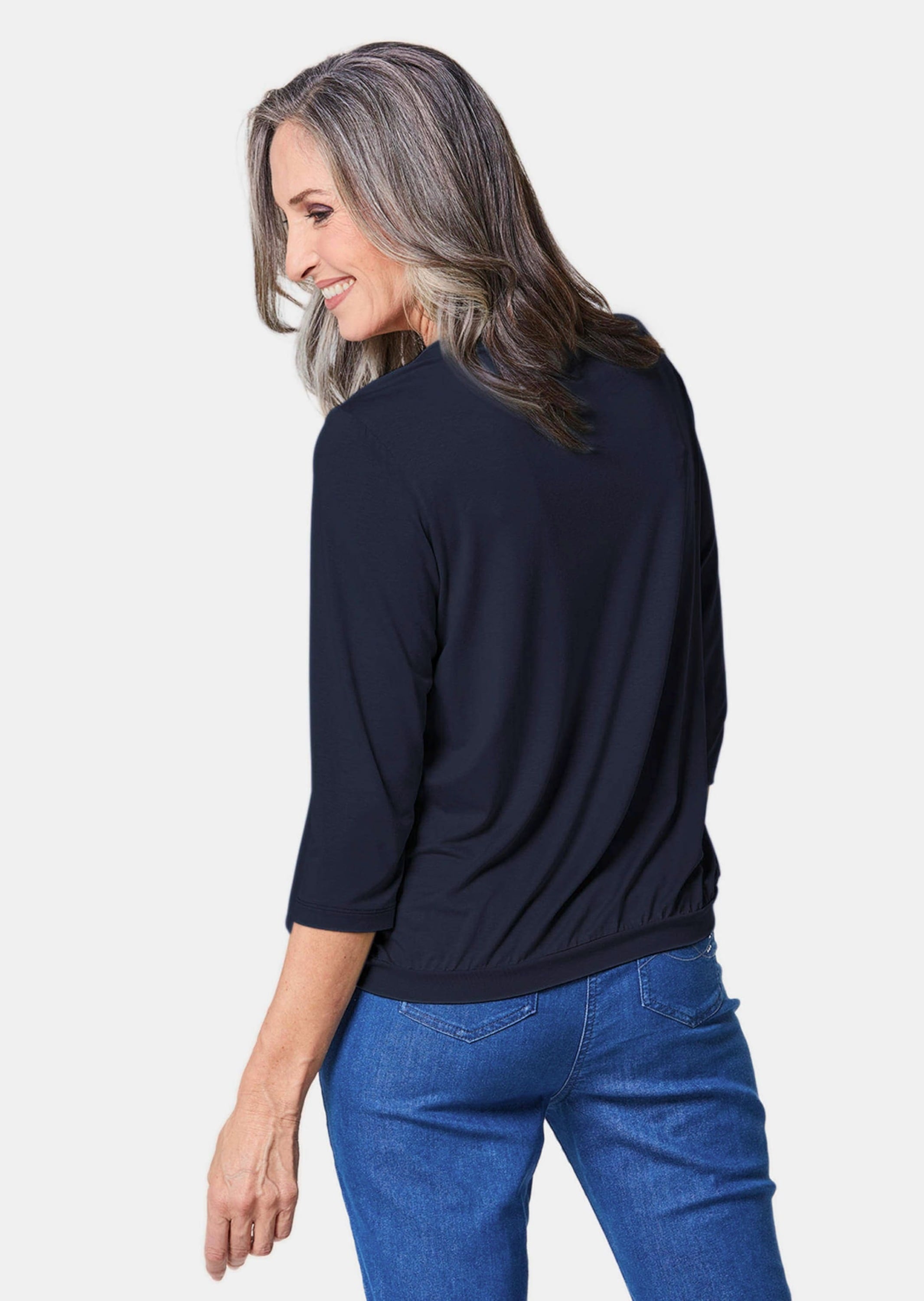 GOLDNER Kurzarmbluse »Blusenshirt Gepflegtes Shirt in eleganter Blusen-Optik«