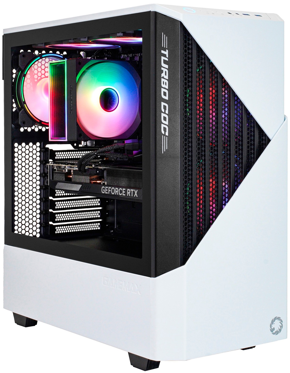 GAMEMAX Gaming-PC-Komplettsystem »MegaDeal Horizon 2912 AMD Ryzen 7 5700X 32GB 1TB SSD RTX 5060« 32 ″ AMD Ryzen 7 GeForce RTX 5060 32 GB RAM 1 GB SSD Windows 11 + MSI MAG 32C6X Curved Monitor 80cm (32")