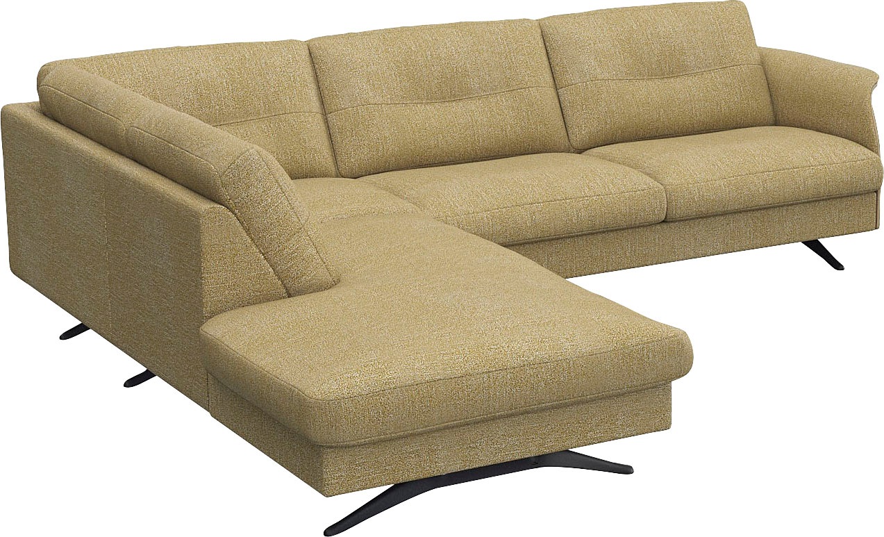 FLEXLUX Ecksofa »Glow, super bequem durch hochwertigem Sitzaufbau mit Federkern, L-Form«, Skandinavisches Design, In hochwertiger Verarbeitung