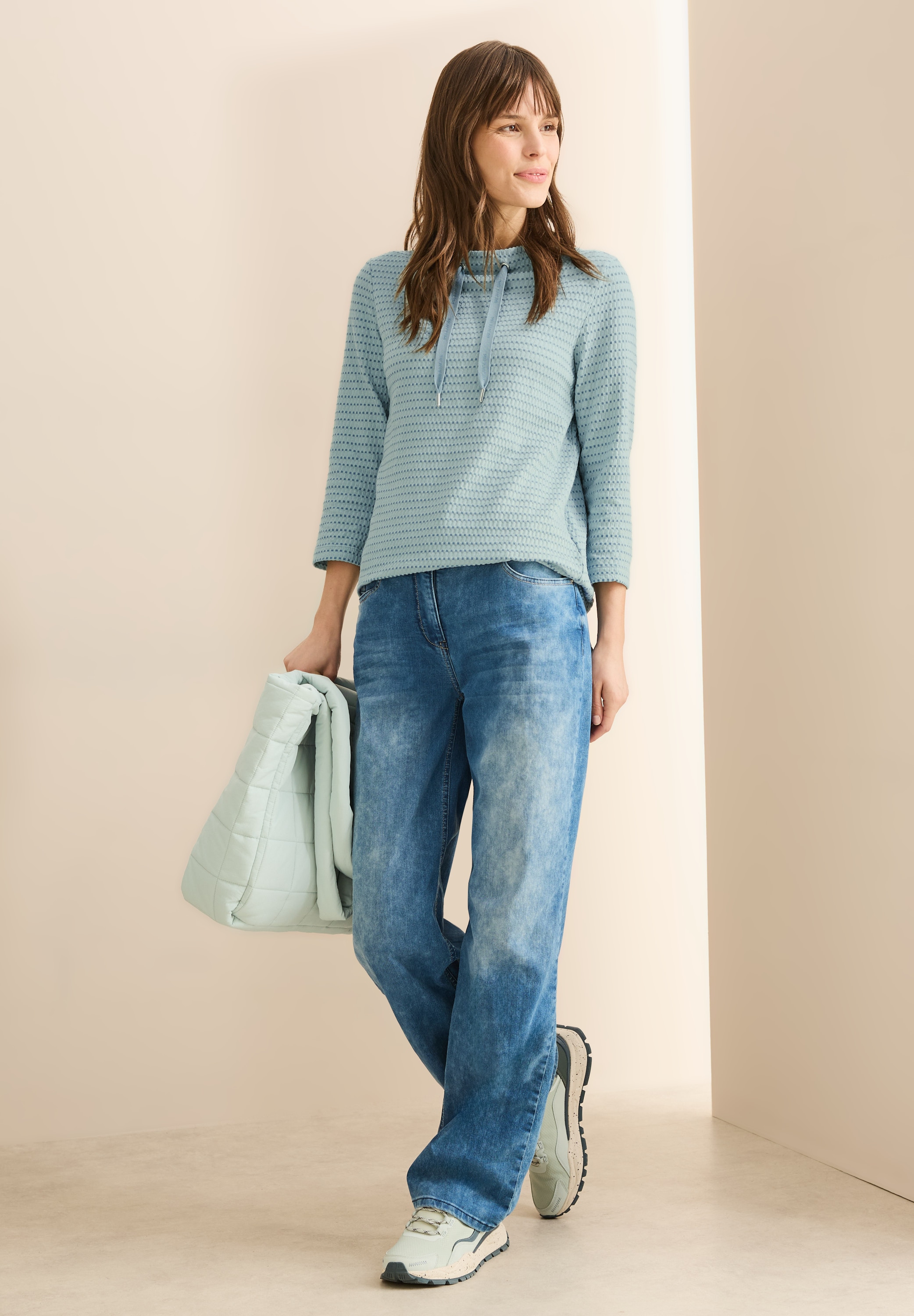 Cecil 3/4-Arm-Shirt, mit Struktur Muster