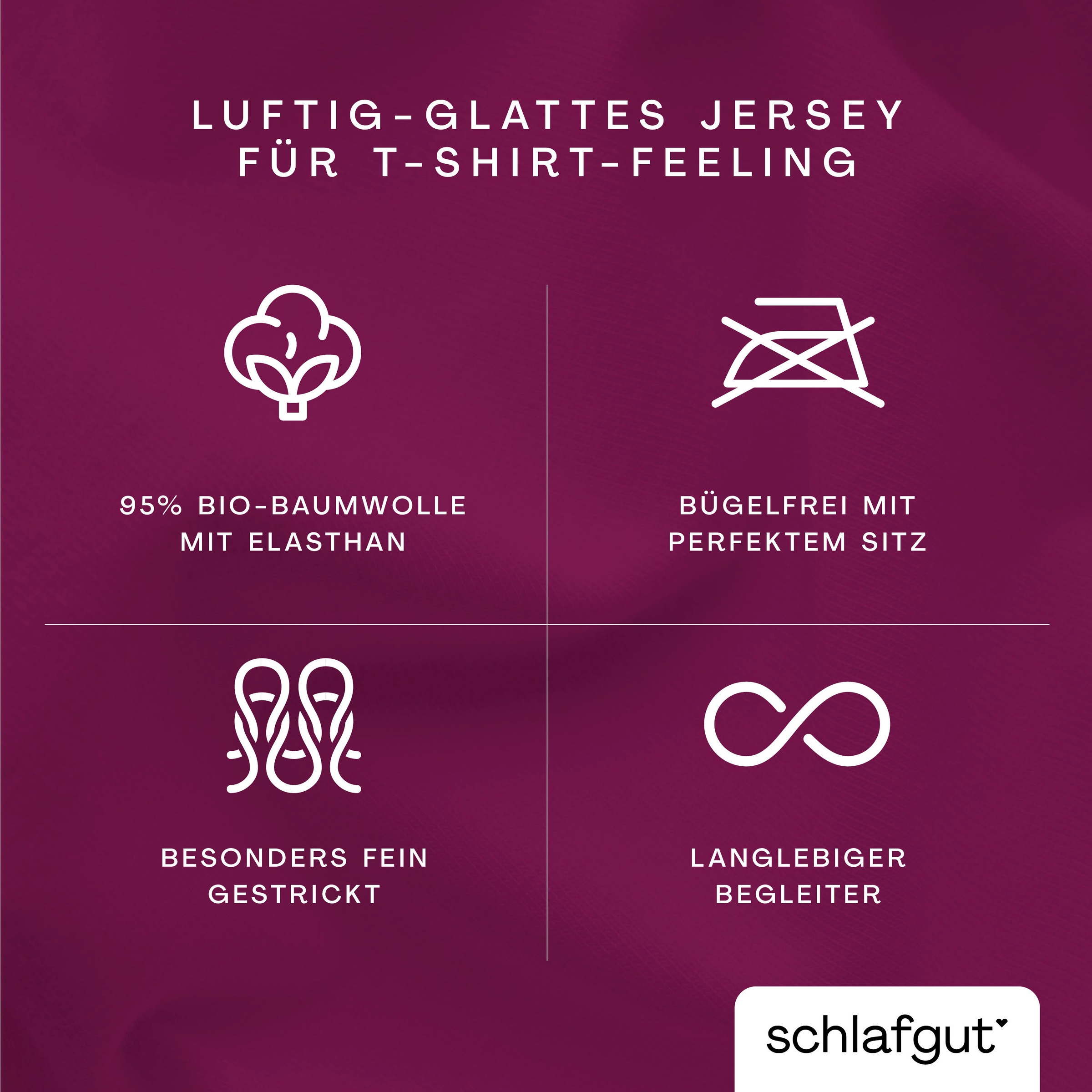 Schlafgut Bettbezug »Knitted Jersey uni, aus Bio-Baumwolle mit Elasthan, Reißverschluss«, (1 St.), bügelfrei, Mix & Match Bettwäsche: passender Kissenbezug erhältlich