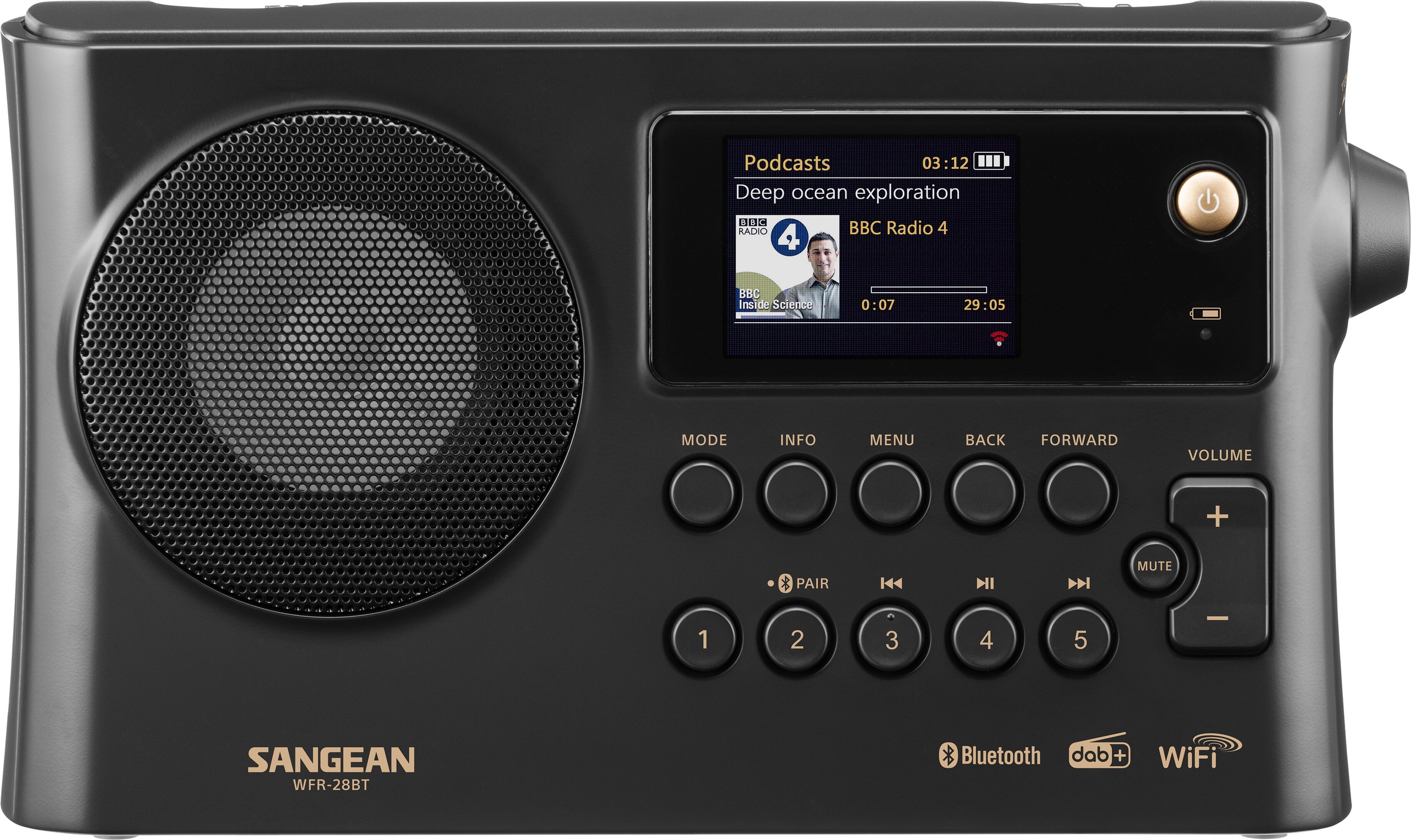 Sangean Internet-Radio »WFR-28BT«, (AVRCP Bluetooth Digitalradio (DAB+)-FM-Tuner mit RDS), DAB+, Bluetooth, Steuerung über UNDOK™-App