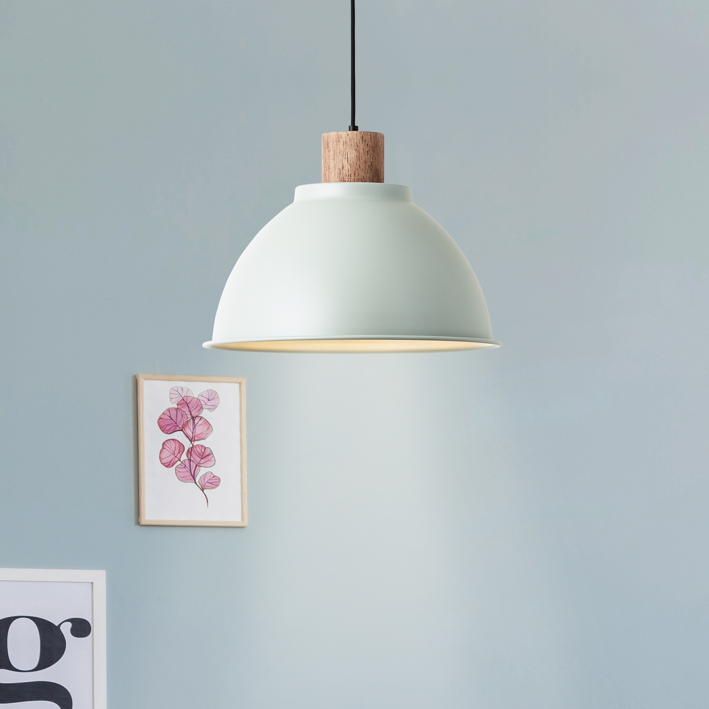 Brilliant Pendelleuchte »Erena«, 1 flammig, Leuchtmittel E27 | ohne Leuchtmittel, Höhe 120 cm, Ø 38 cm, E27, kürzbar, Metall/Holz